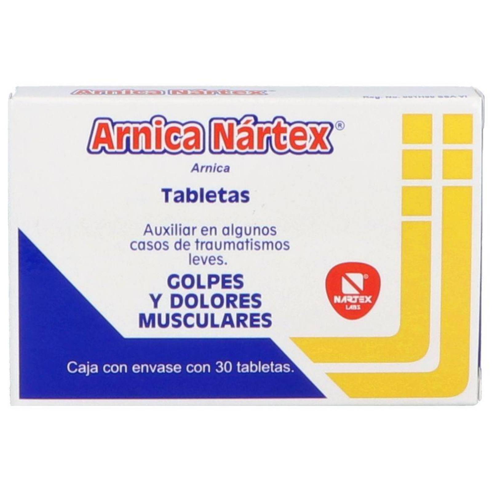 Árnica Nártex Caja Con 30 Tabletas 