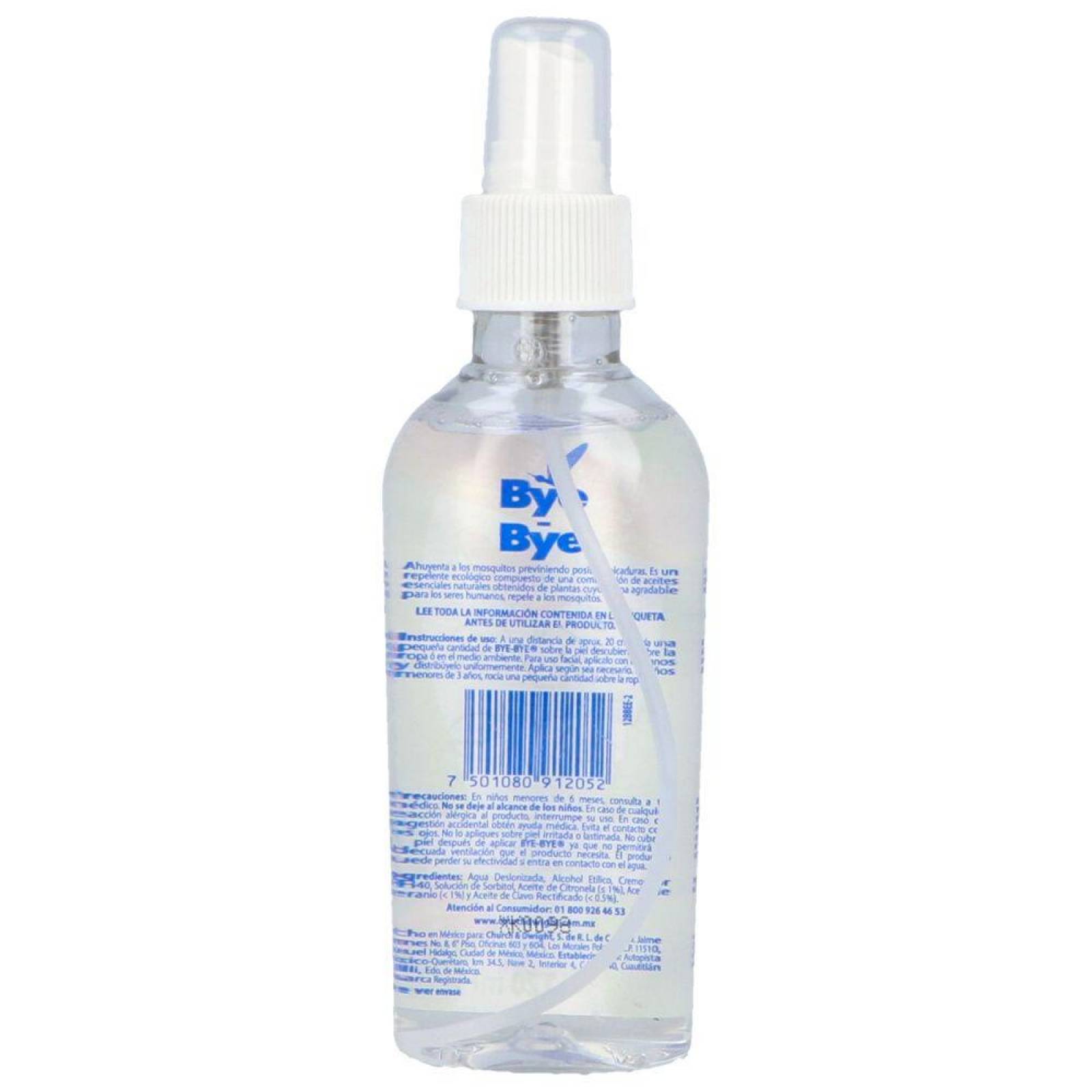 Bye Bye Repelente Ecológico Frasco Con Solución Con 120 Ml 
