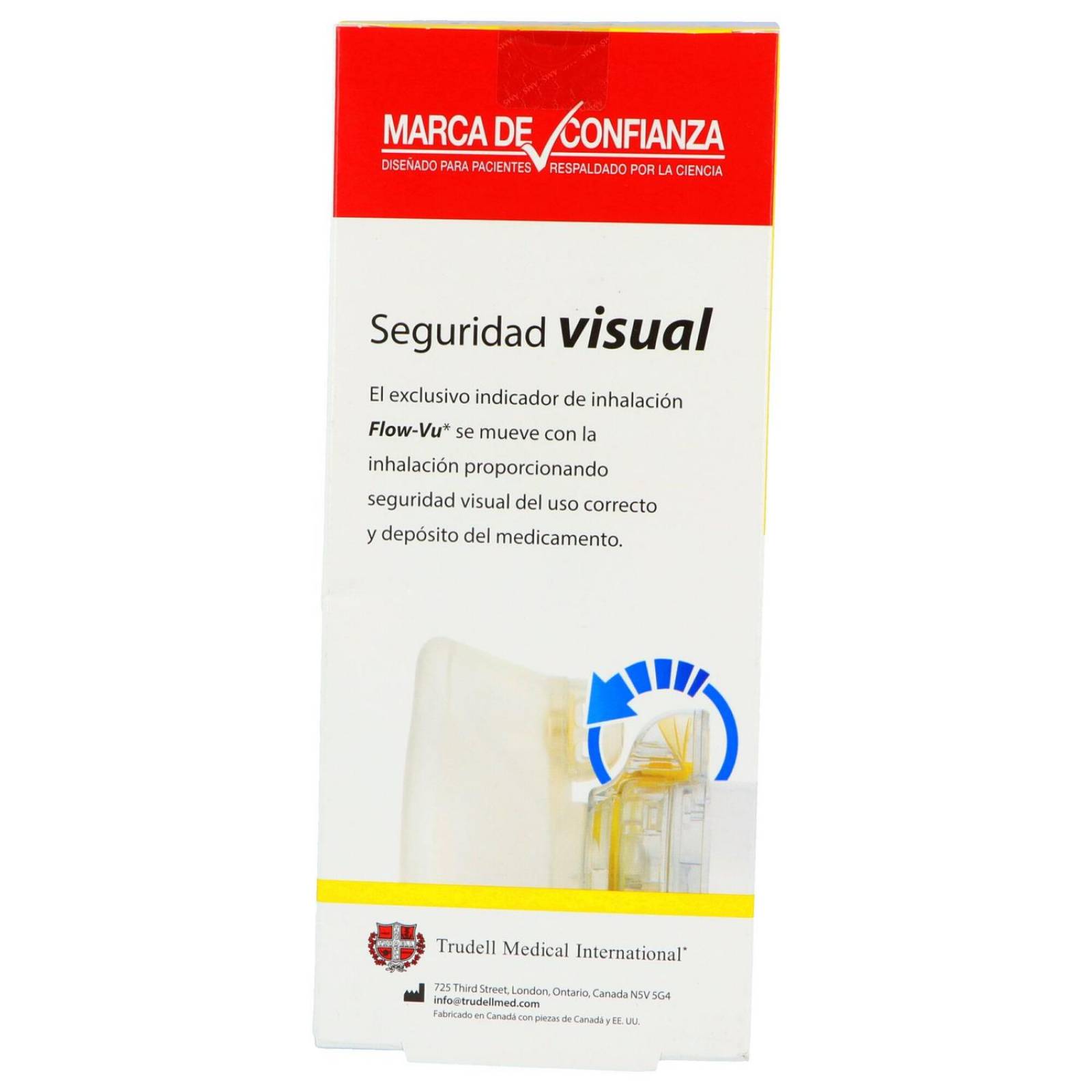 Cámara De Inhalación Aerochamber Plus Flow-Vu Infantil Con 1 Pieza 