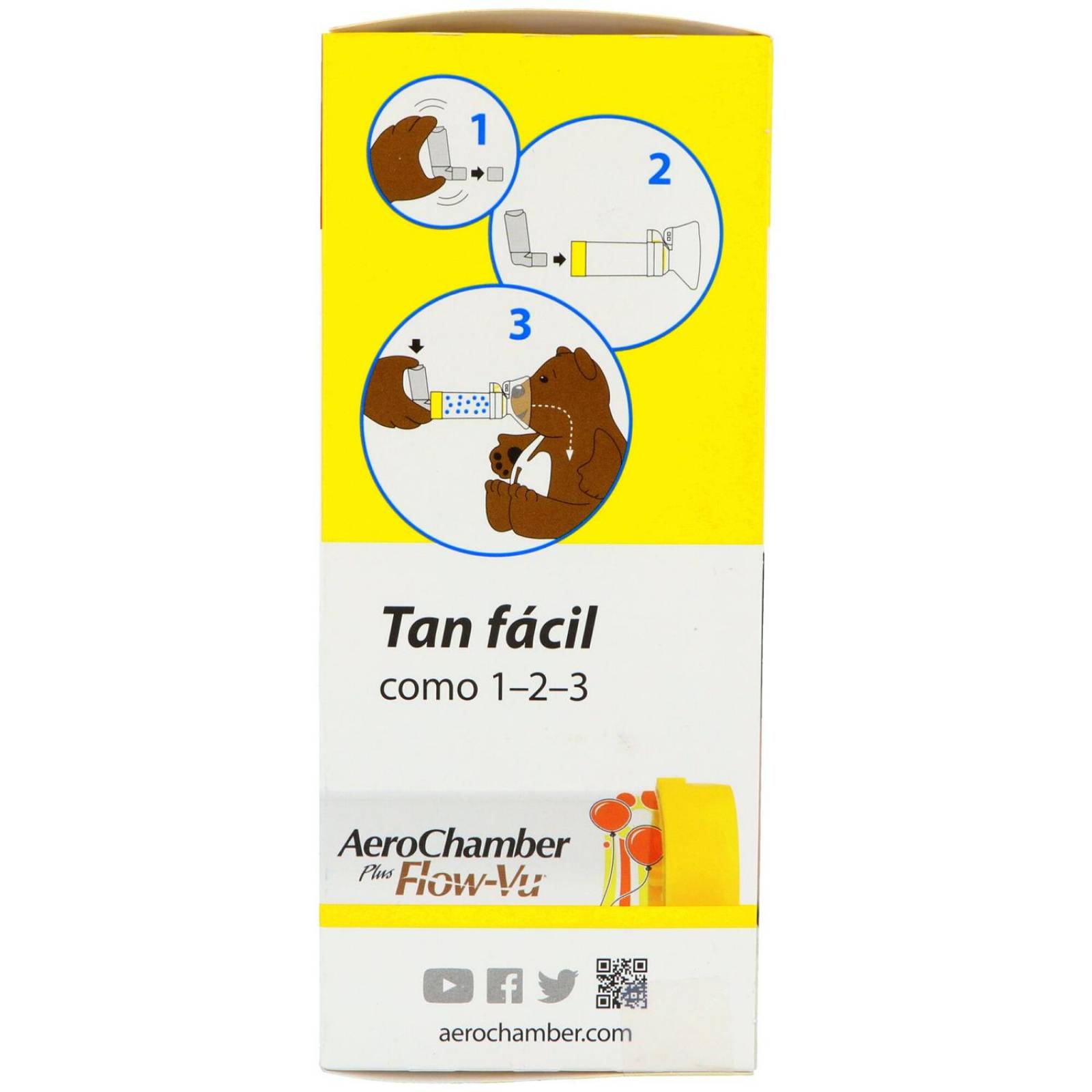 Cámara De Inhalación Aerochamber Plus Flow-Vu Infantil Con 1 Pieza 