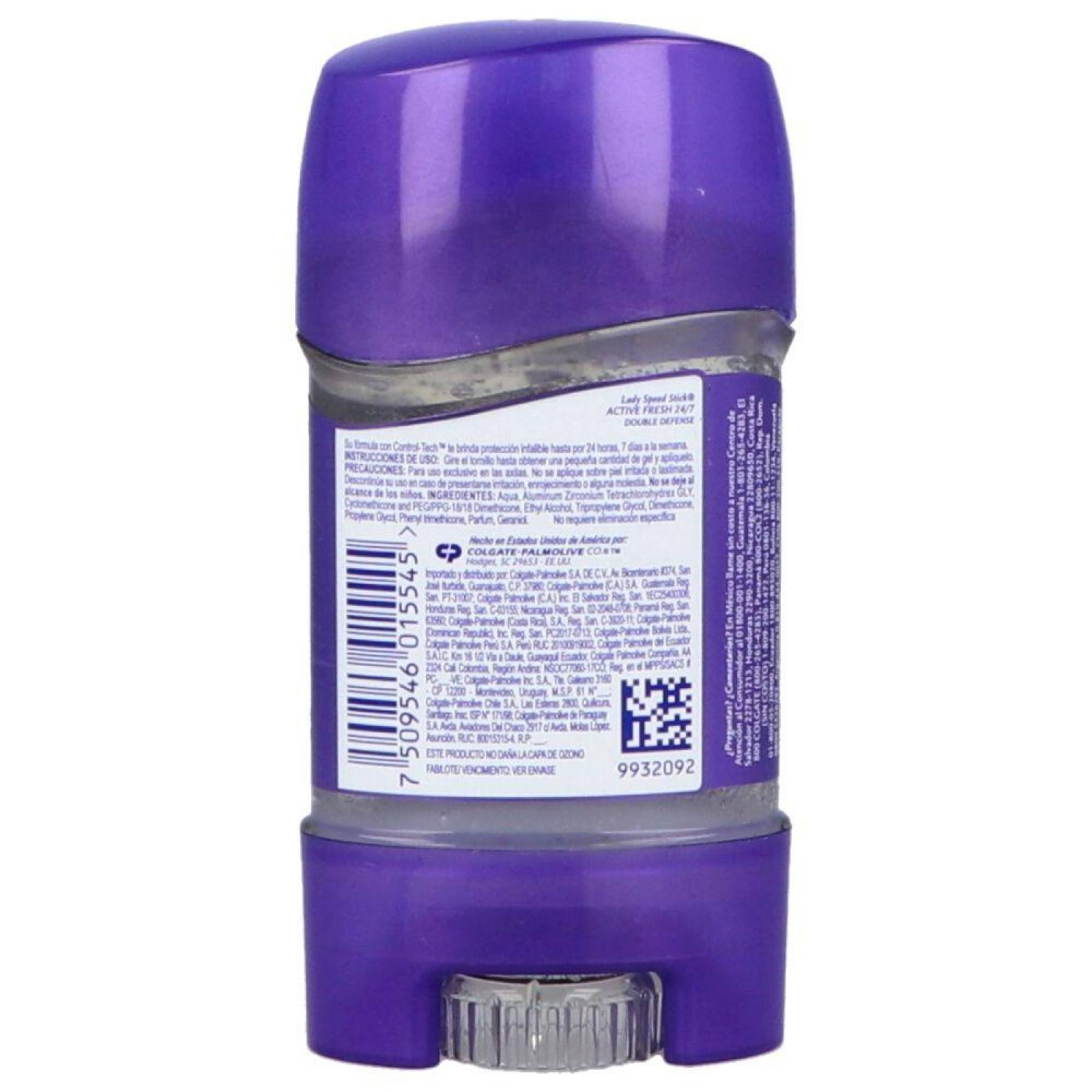 Desodorante Lady Speed Stick Double Defense Gel Barra Con 65 g 