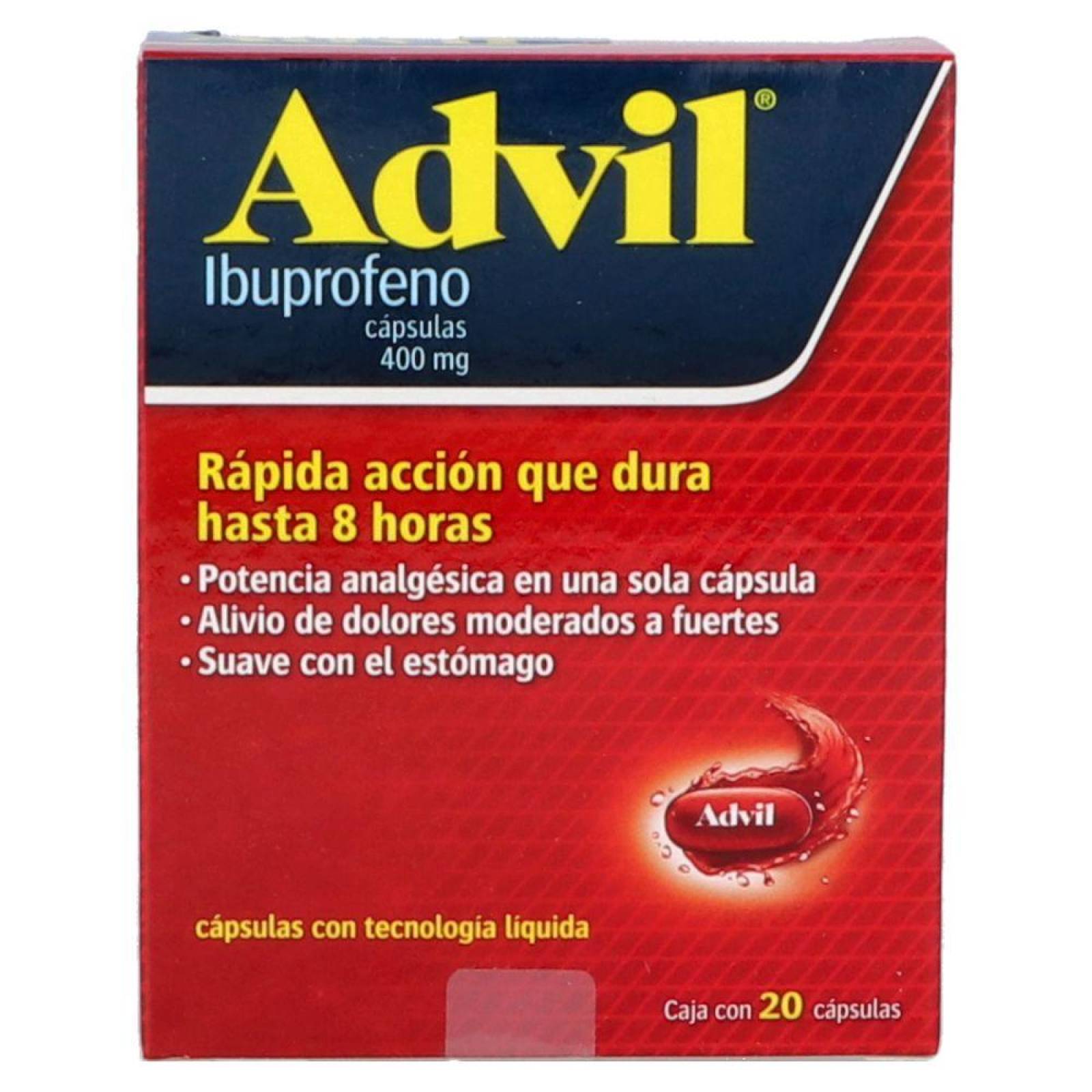 Advil Max 400 mg Caja Con 20 Cápsulas 