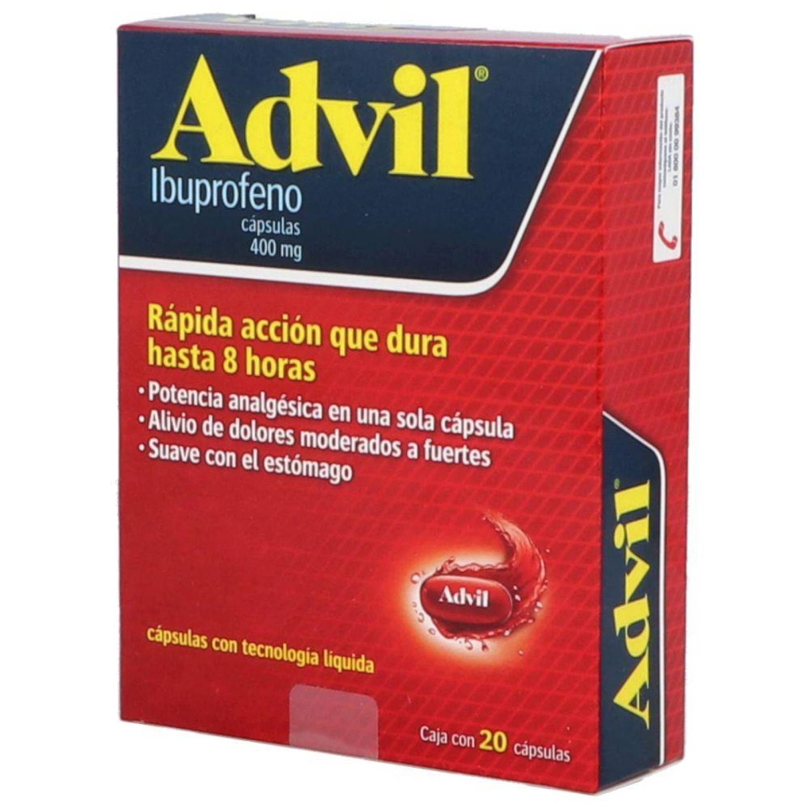 Advil Max 400 mg Caja Con 20 Cápsulas 