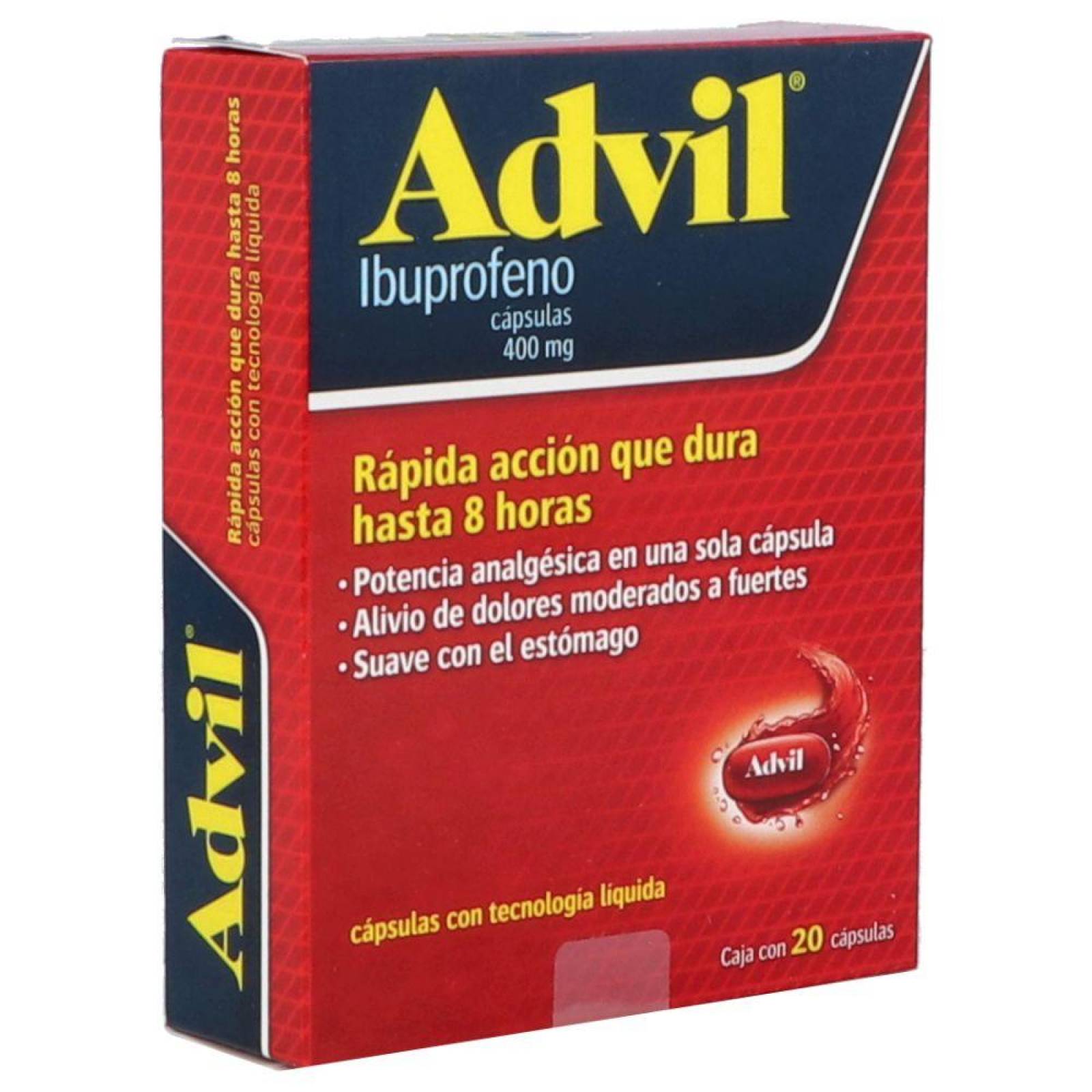 Advil Max 400 mg Caja Con 20 Cápsulas 