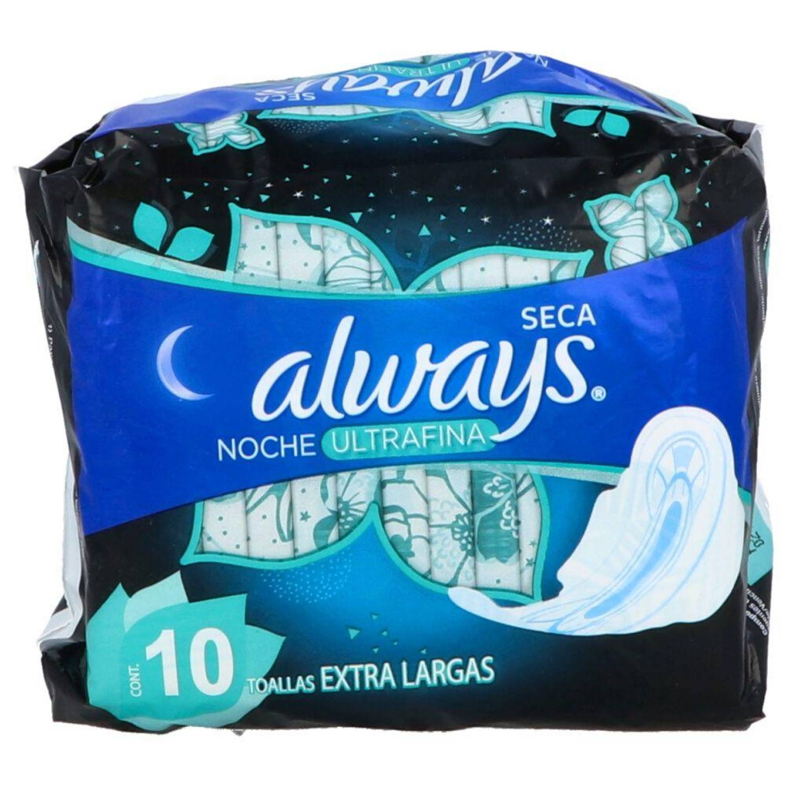 Always Active Noches Tranquilas Paquete Con 10 Toallas Femeninas 