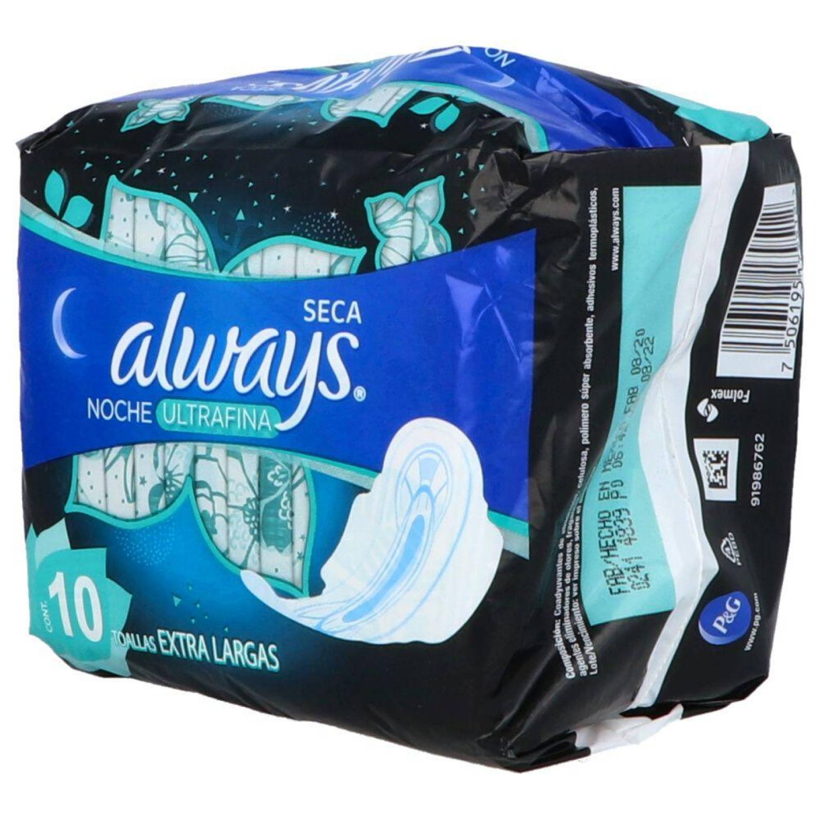 Always Active Noches Tranquilas Paquete Con 10 Toallas Femeninas 