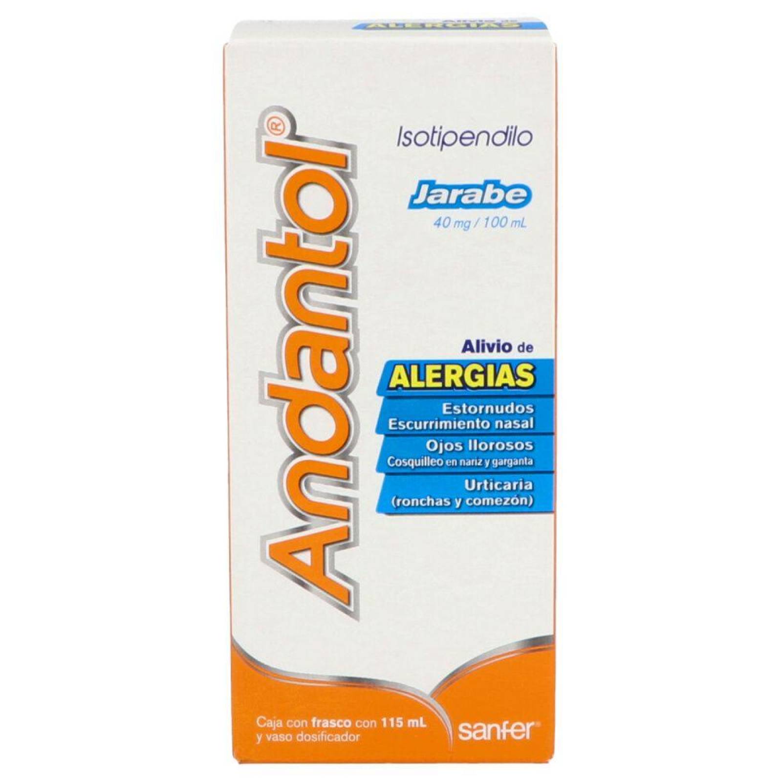 Andantol Jarabe Caja Con Frasco Con 115 mL y Dosificador 