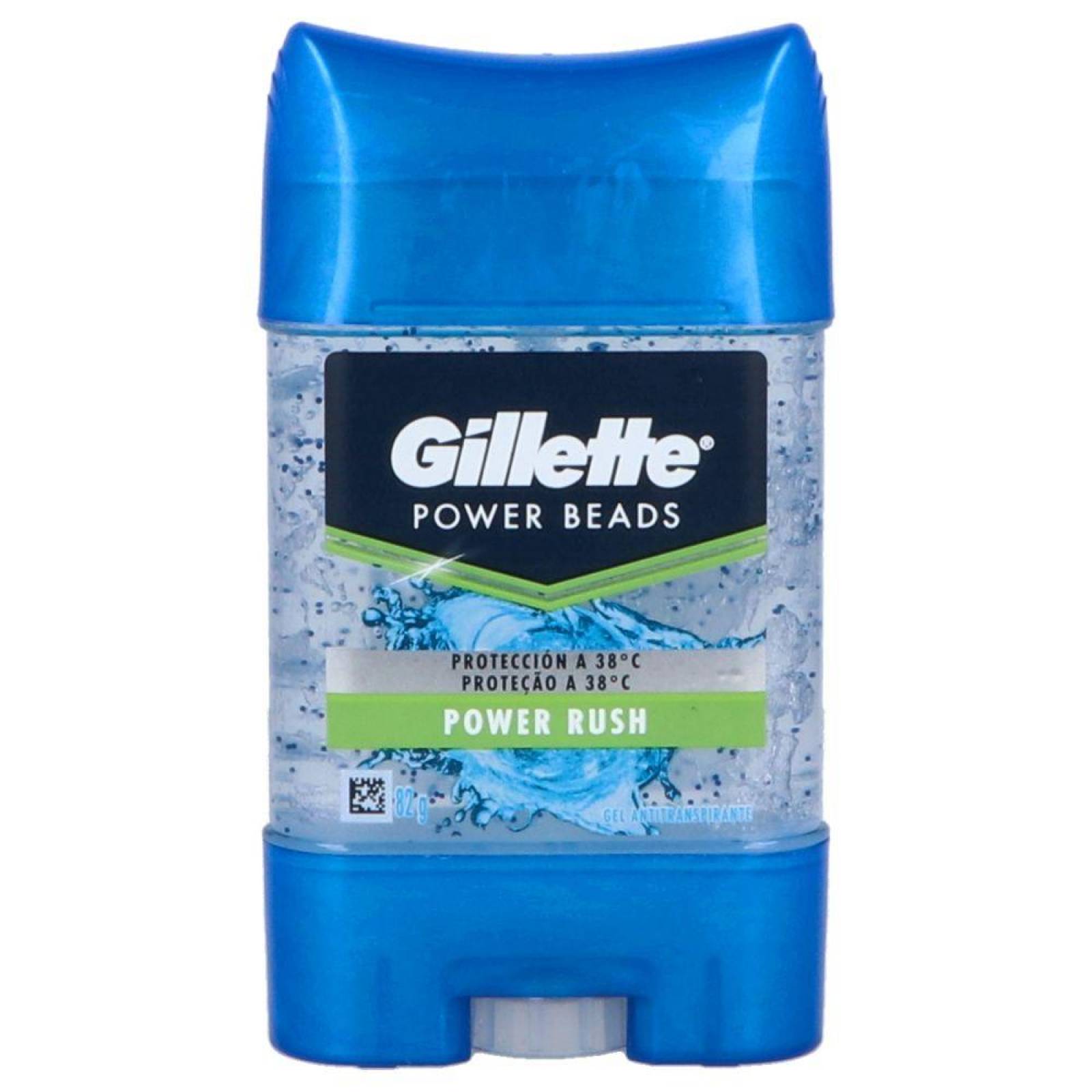 Desodorante Gillette Gel Power Beads Rush Frasco 82 G 