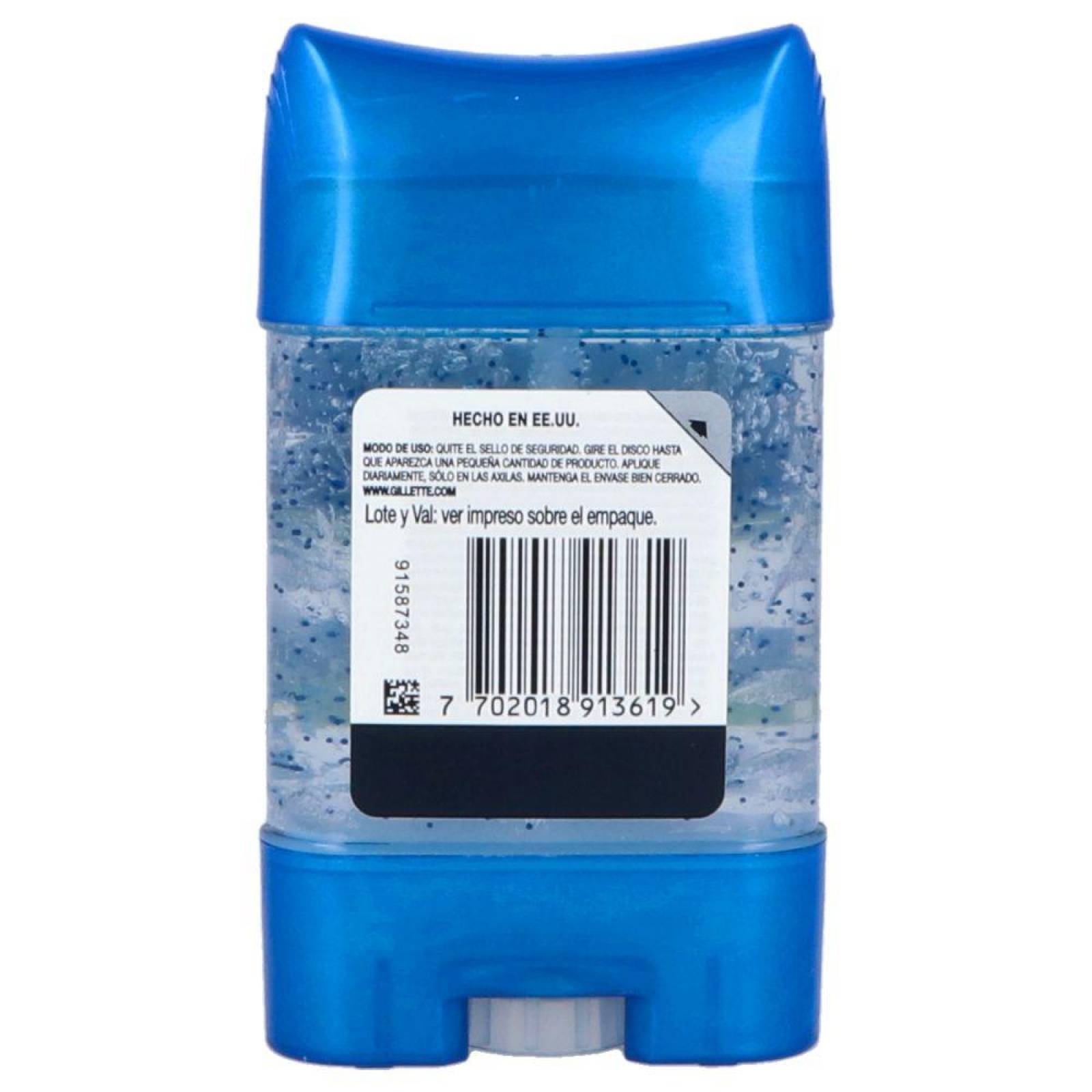 Desodorante Gillette Gel Power Beads Rush Frasco 82 G 