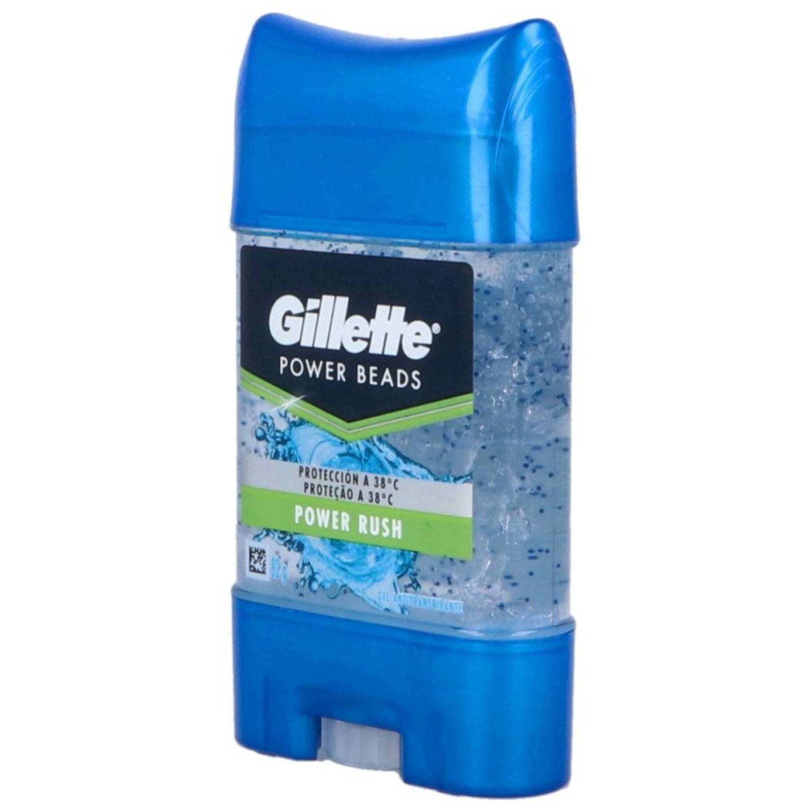 Desodorante Gillette Gel Power Beads Rush Frasco 82 G 