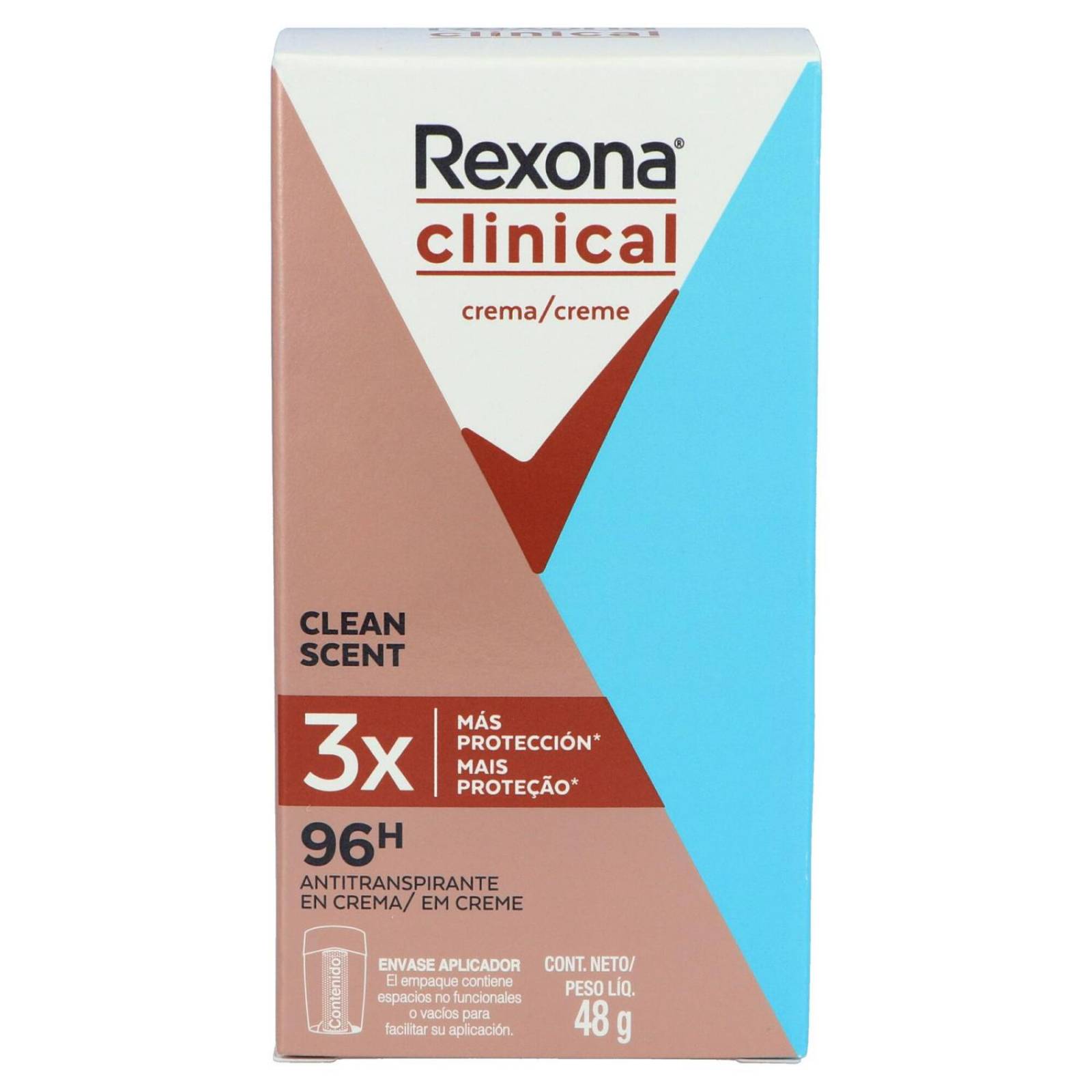 Antitranspirante En Crema Rexona Clinical Caja Con Envase Con 48 g 