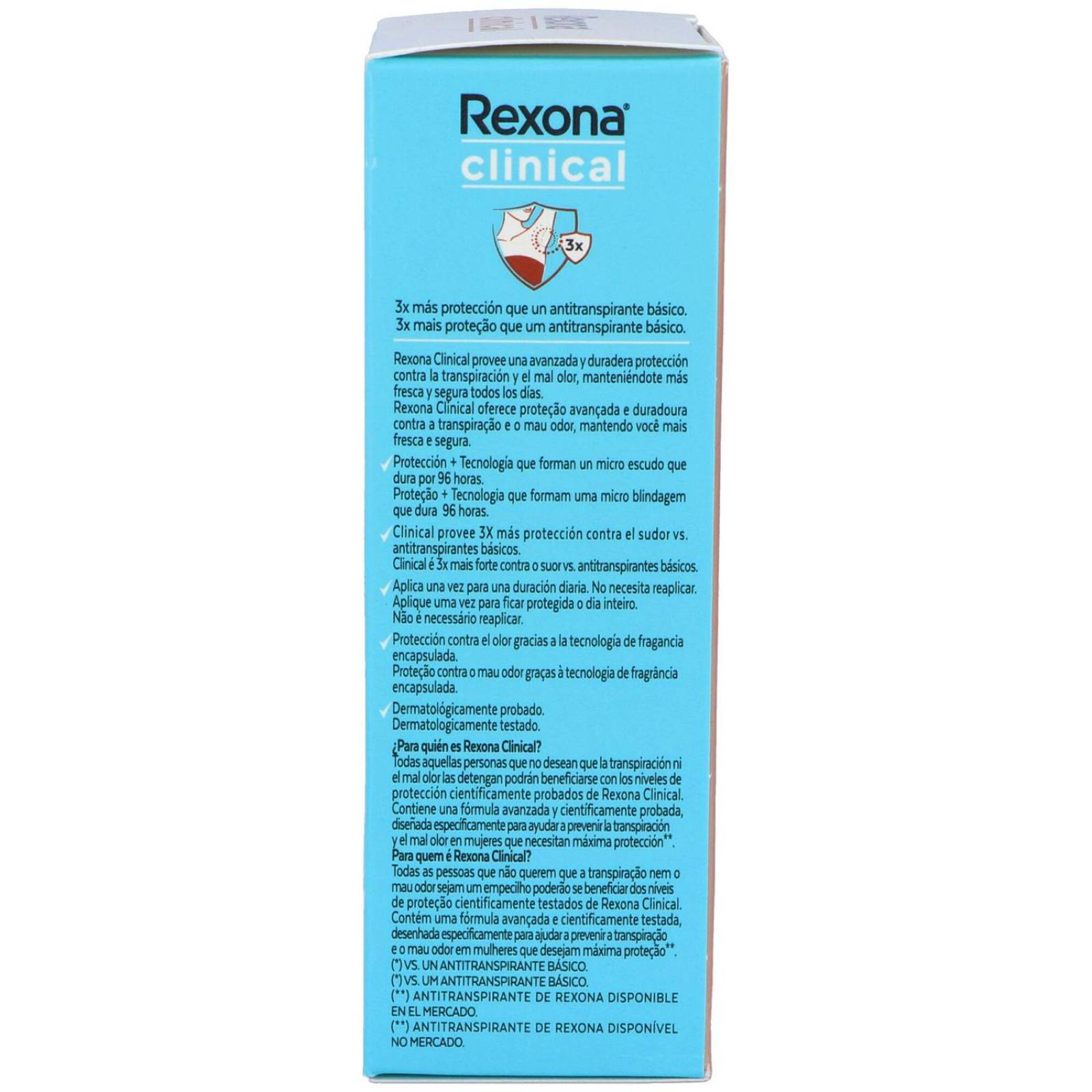 Antitranspirante En Crema Rexona Clinical Caja Con Envase Con 48 g 