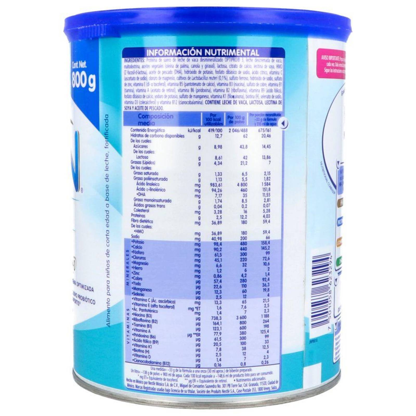 NAN 3 Optipro Polvo en Lata 800 g 