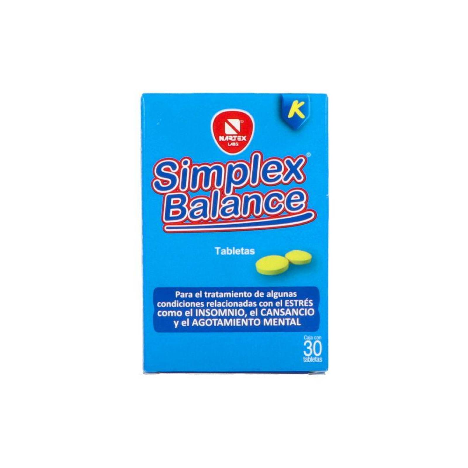 Simplex Balance Caja Con 30 Tabletas 