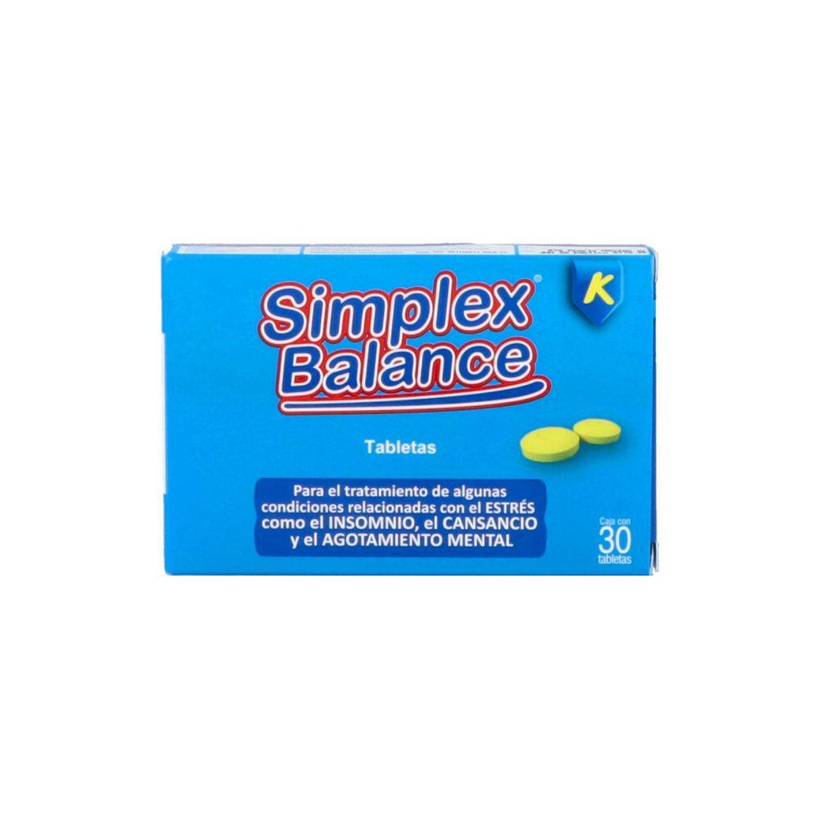 Simplex Balance Caja Con 30 Tabletas 