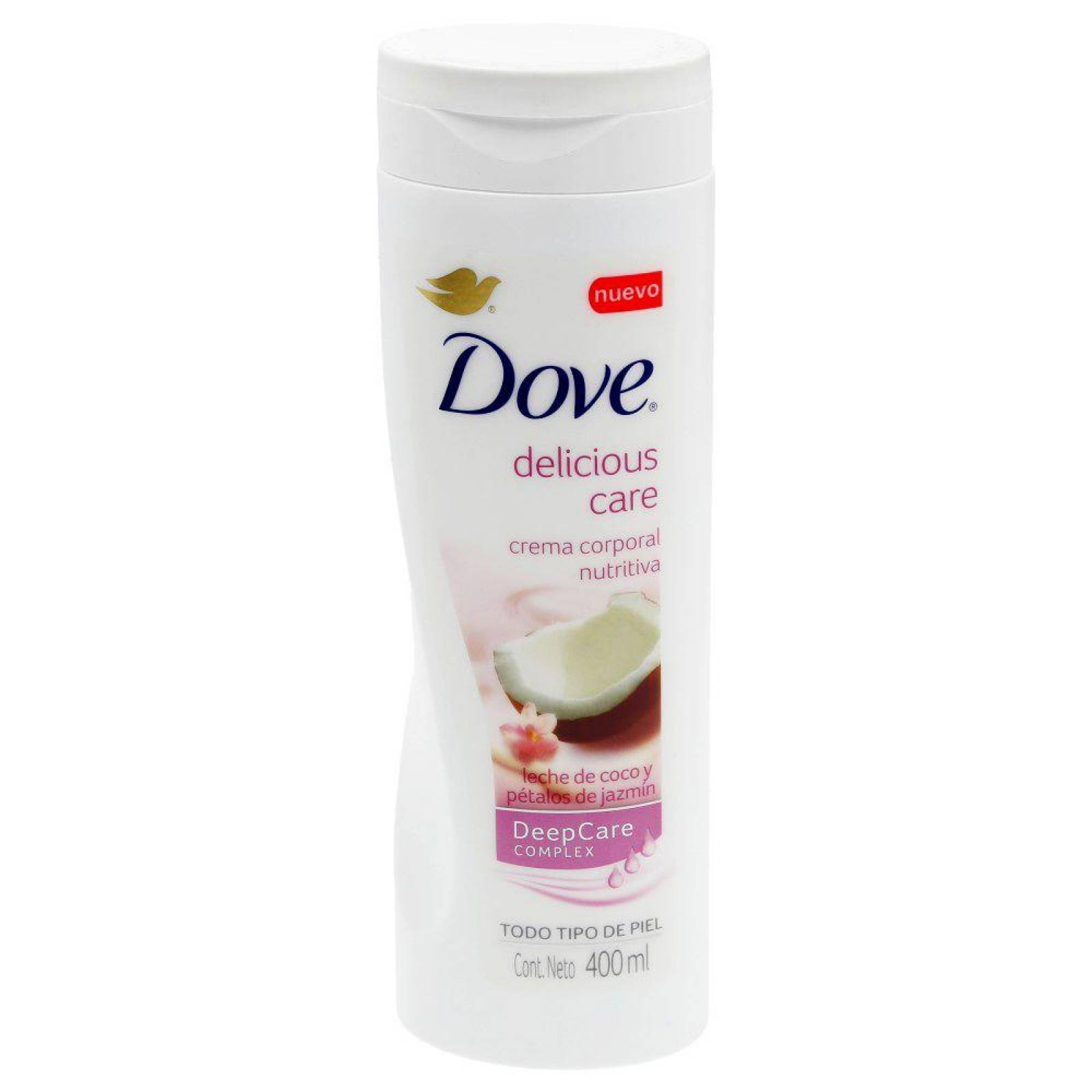 Crema Dove Leche Coco Jazmin Botella Con 400 mL 