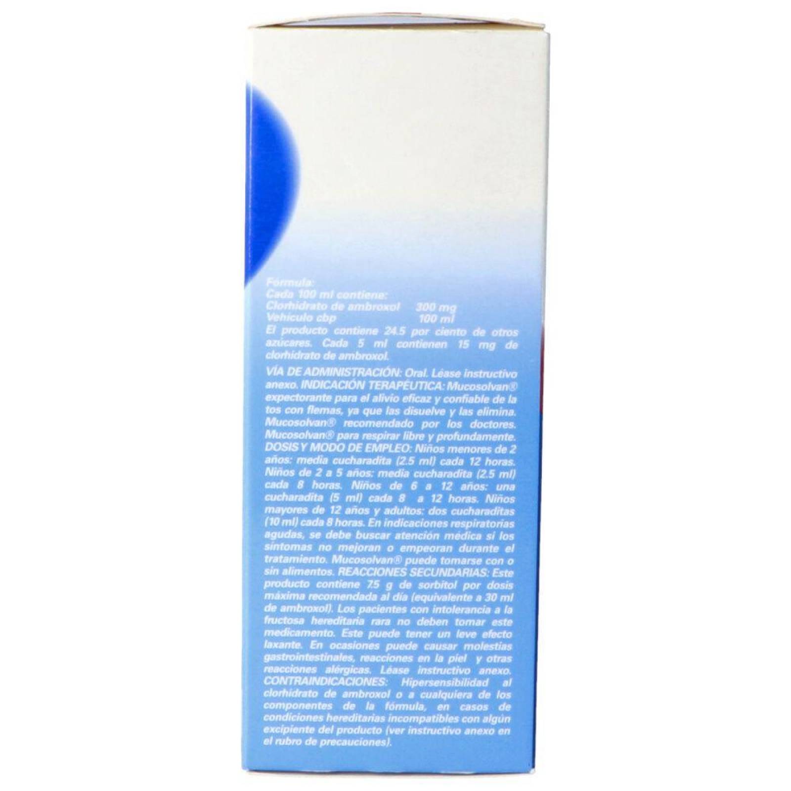 Mucosolvan Solución 300 mg /100 mL Caja Con Frasco Con 120 mL Sabor Frambuesa 