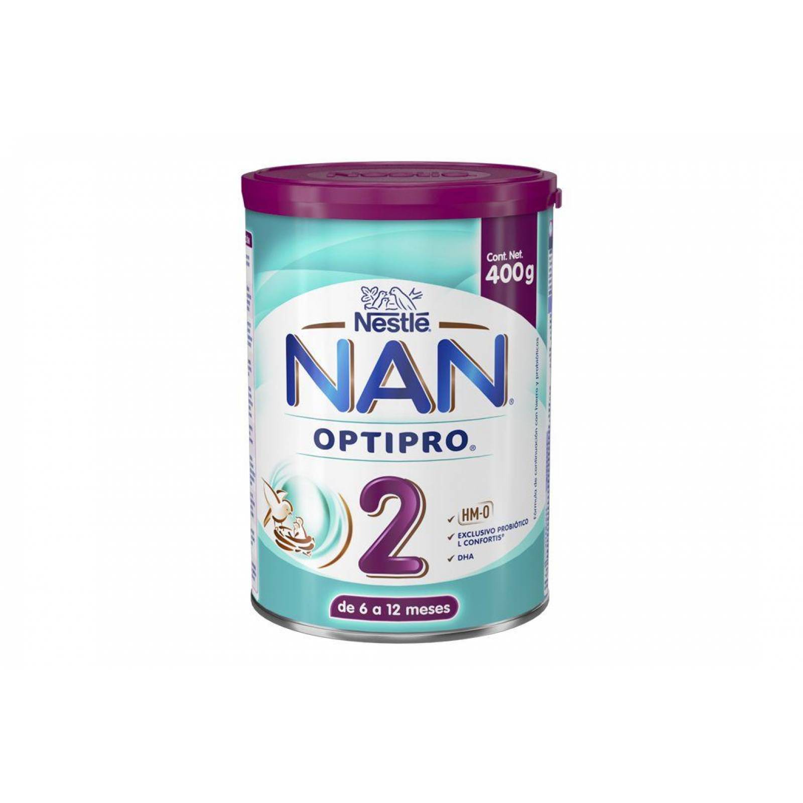 Nan 2 Optimal Pro de 6 a 12 Meses Lata Con Polvo de 400 g 