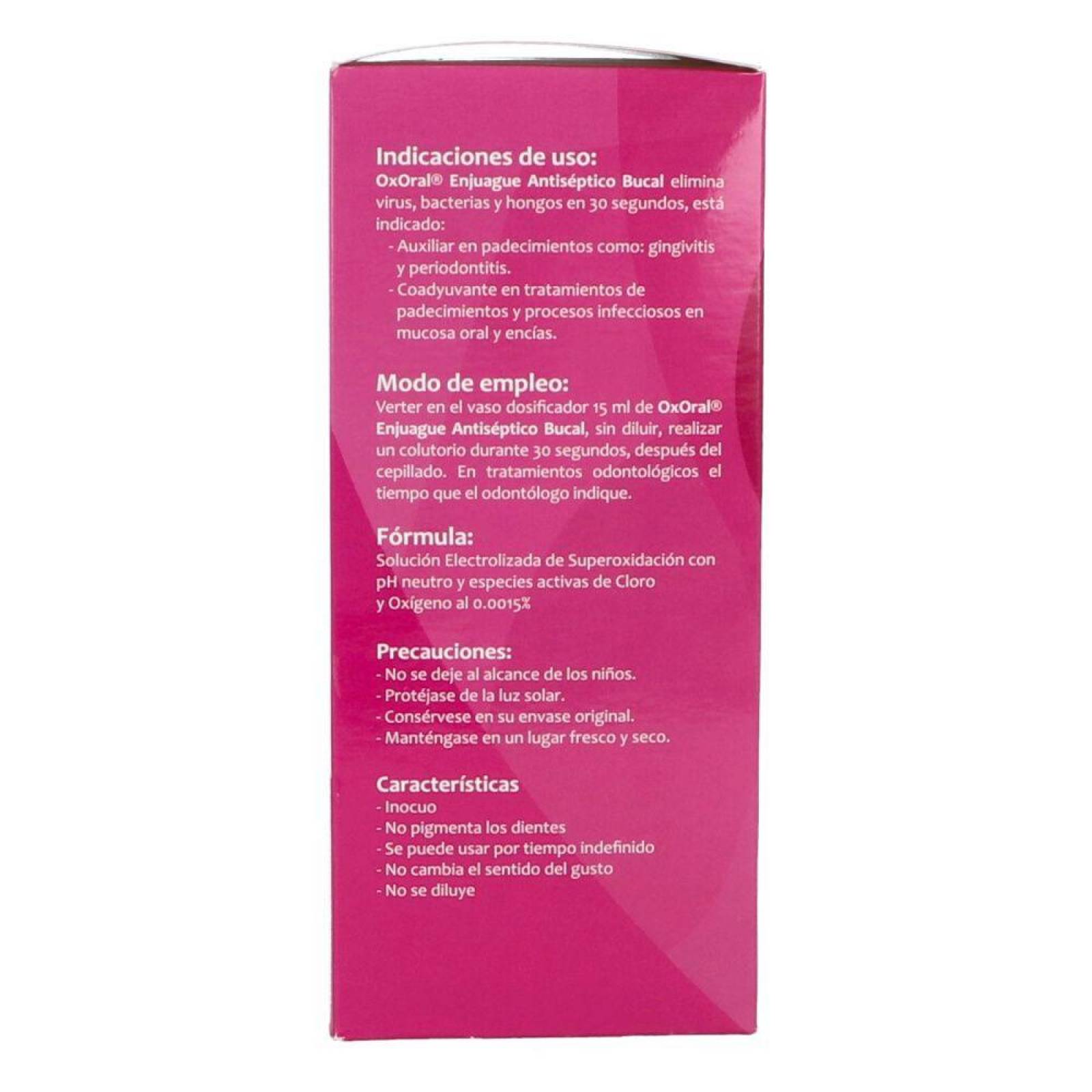 Oxoral Enjuague Antiséptico Bucal Caja Con Frasco Con 240 mL 