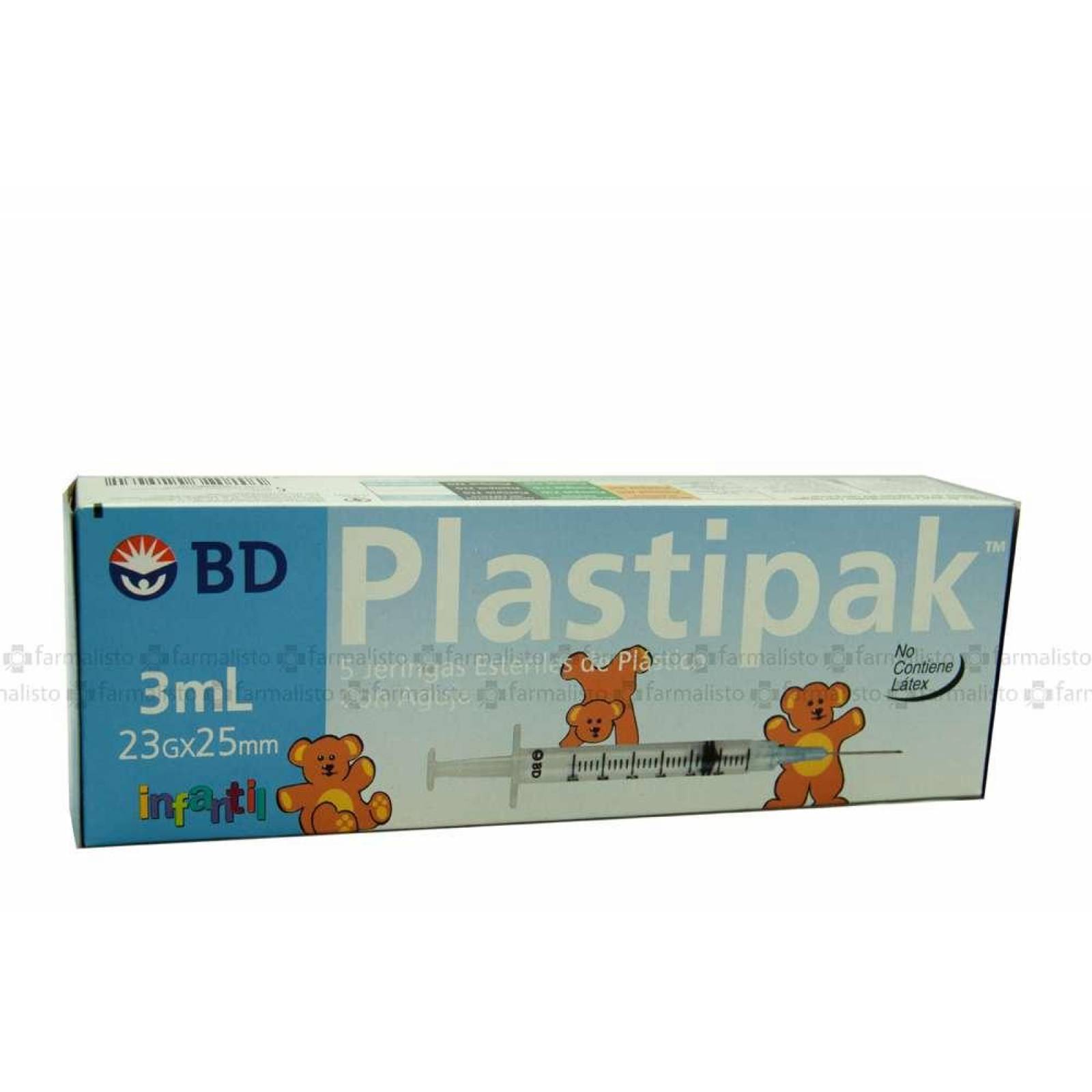 Plastipak Jeringas Infantil 3 mL Caja Con 5 Piezas 