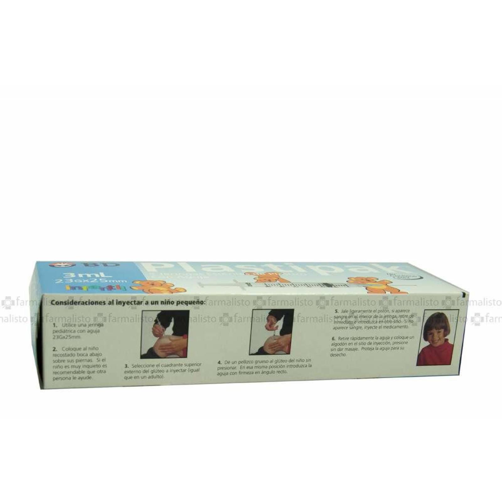 Plastipak Jeringas Infantil 3 mL Caja Con 5 Piezas 