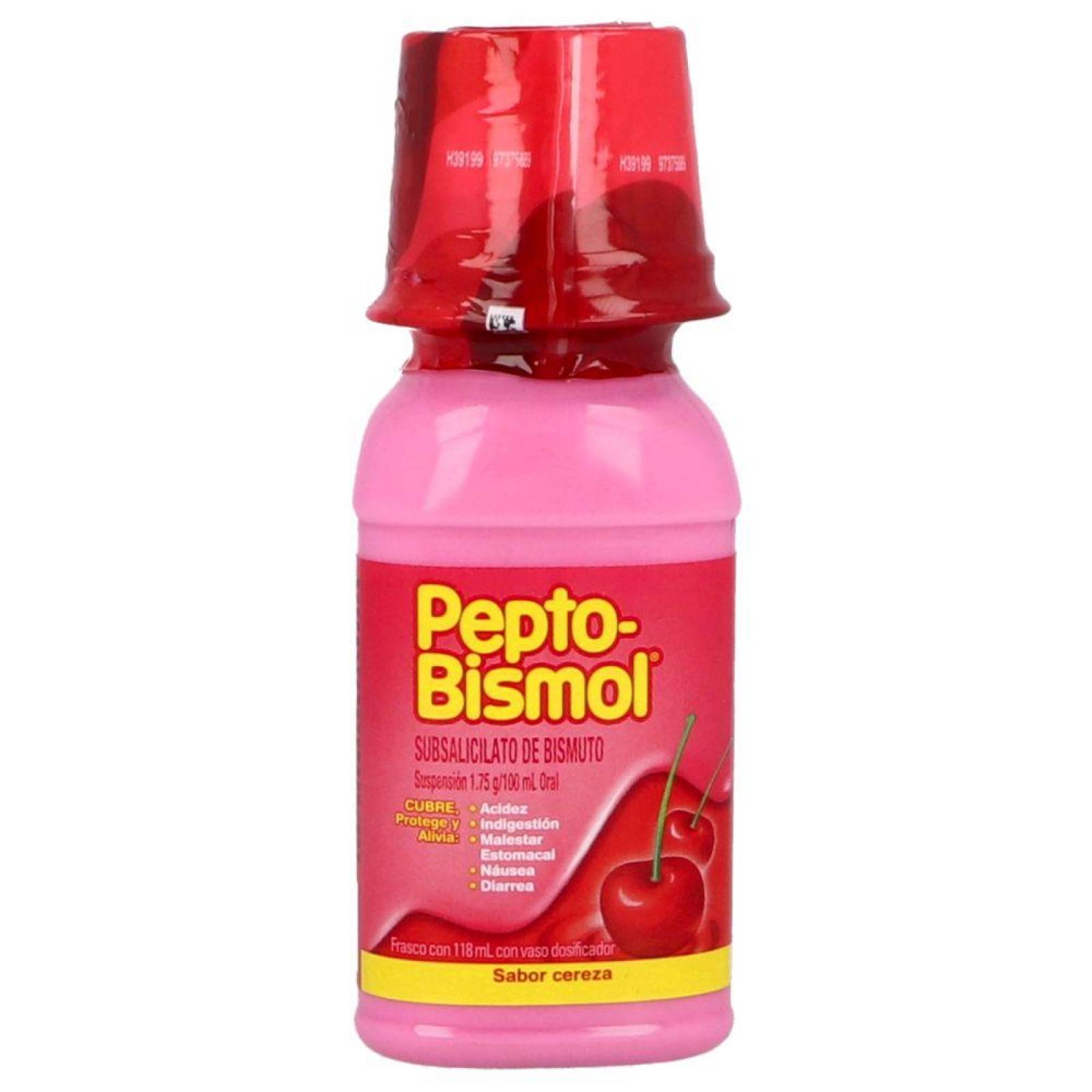 Pepto Bismol Suspensión Botella Con 118 mL Sabor Cereza 