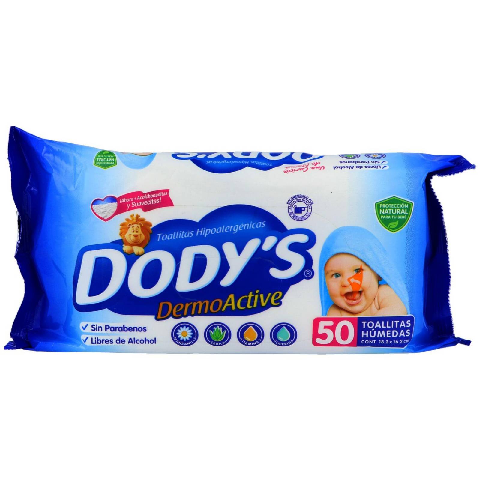 DODY´S DERMO ACTIVE PAQUETE CON 50 TOALLITAS HÚMEDAS 