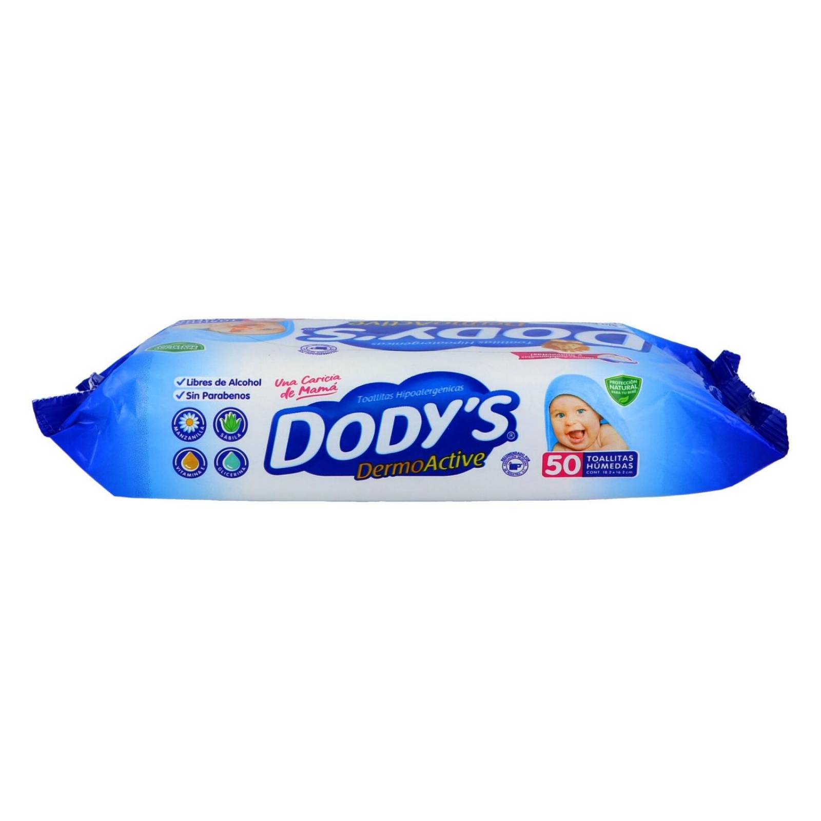 DODY´S DERMO ACTIVE PAQUETE CON 50 TOALLITAS HÚMEDAS 