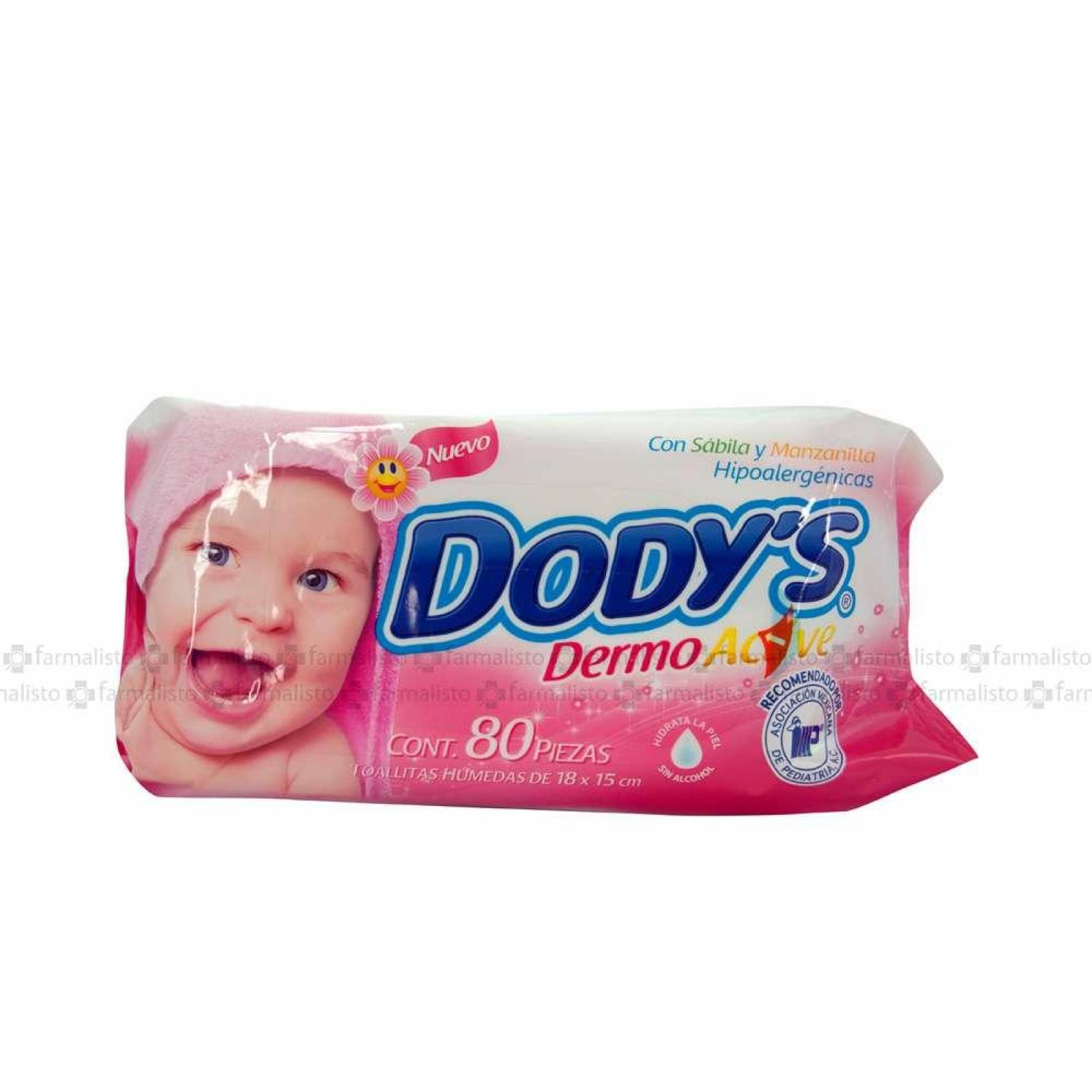 Dody's Dermo Active Rosa Paquete Con 80 Toallitas Húmedas 