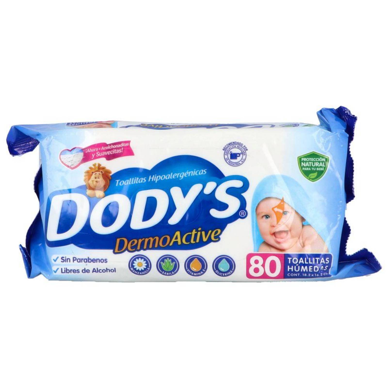 Dodys Dermo Active Toallitas Húmedas Azul Empaque Con 80 Toallitas 