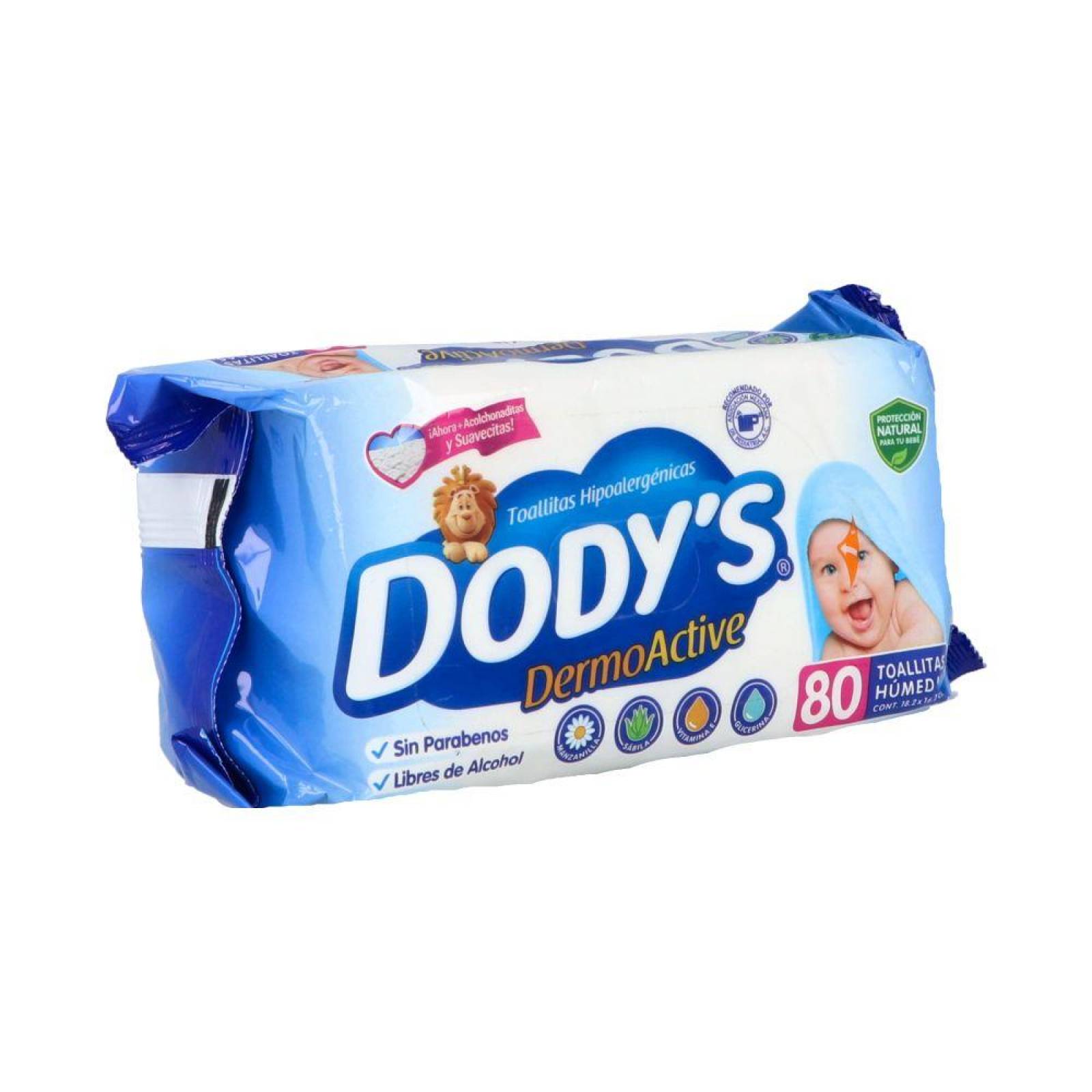 Dodys Dermo Active Toallitas Húmedas Azul Empaque Con 80 Toallitas 