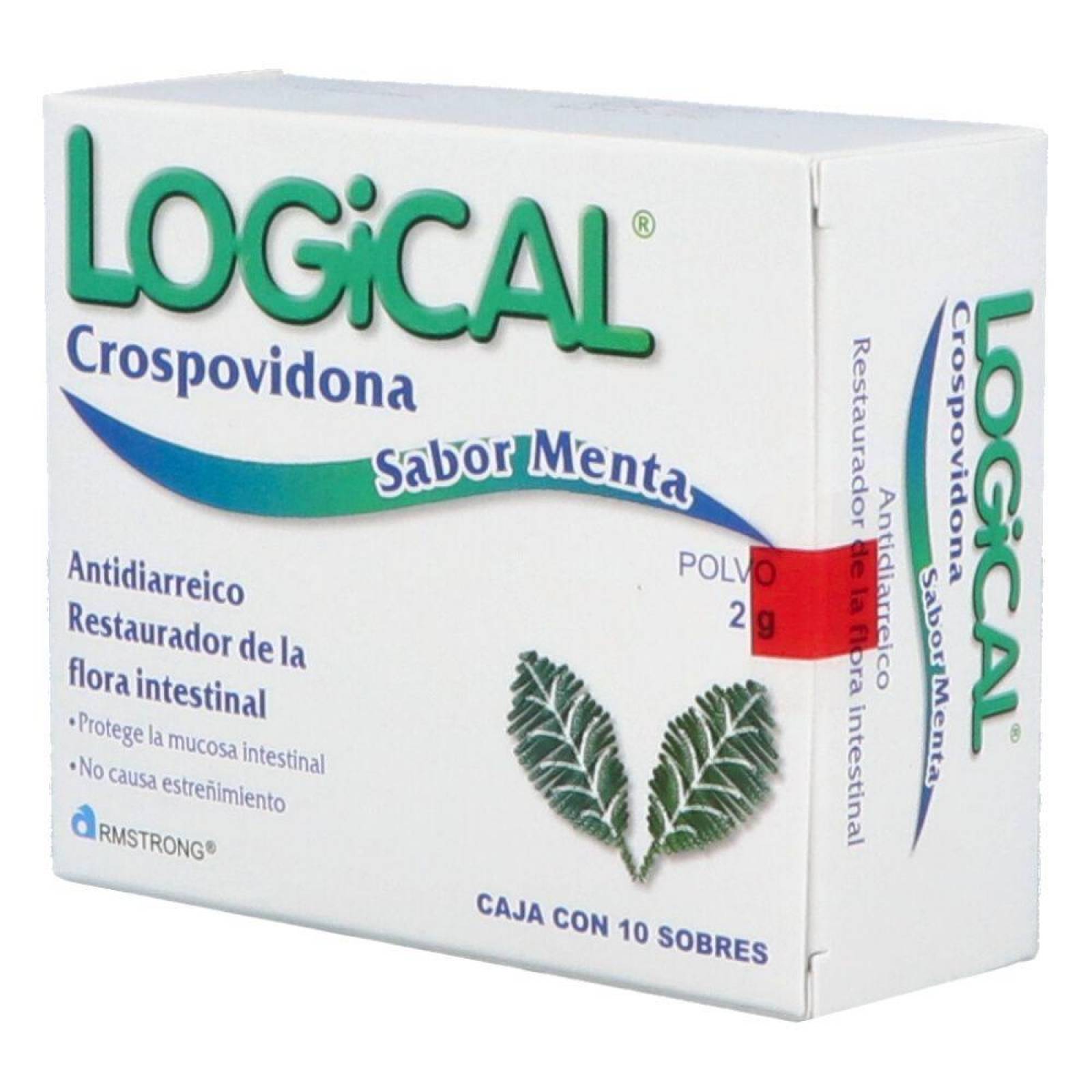 Logical Caja Con 10 Sobres Con 2 g Cada Uno Sabor Menta 