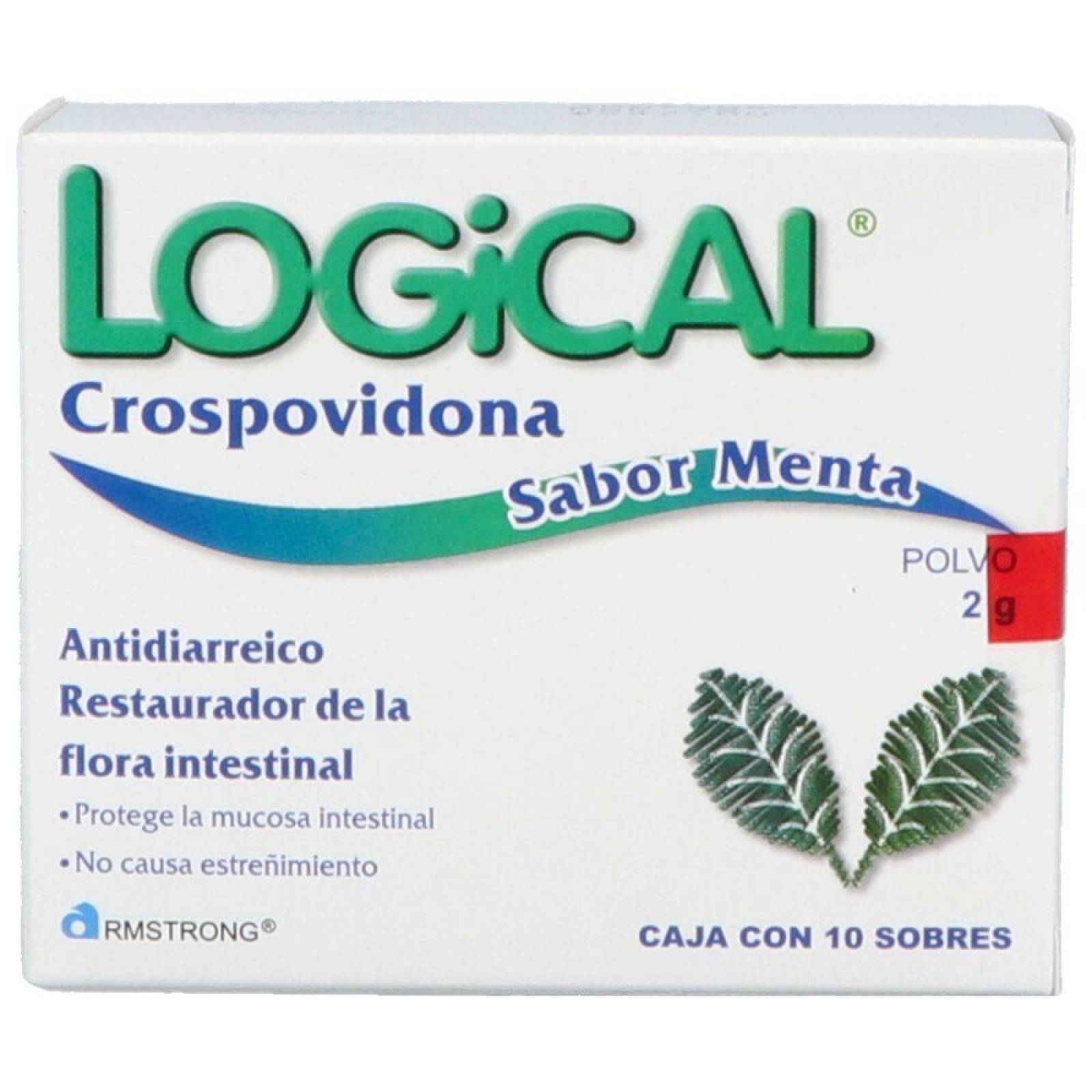 Logical Caja Con 10 Sobres Con 2 g Cada Uno Sabor Menta 