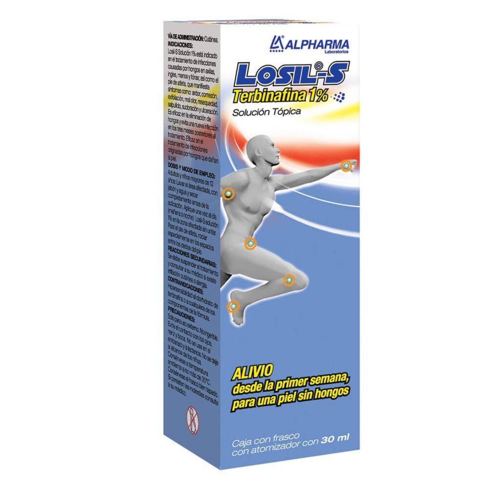 LOSIL S 1% SOLUCIÓN TÓPICA CAJA CON FRASCO CON ATOMIZADOR CON 30 ML 