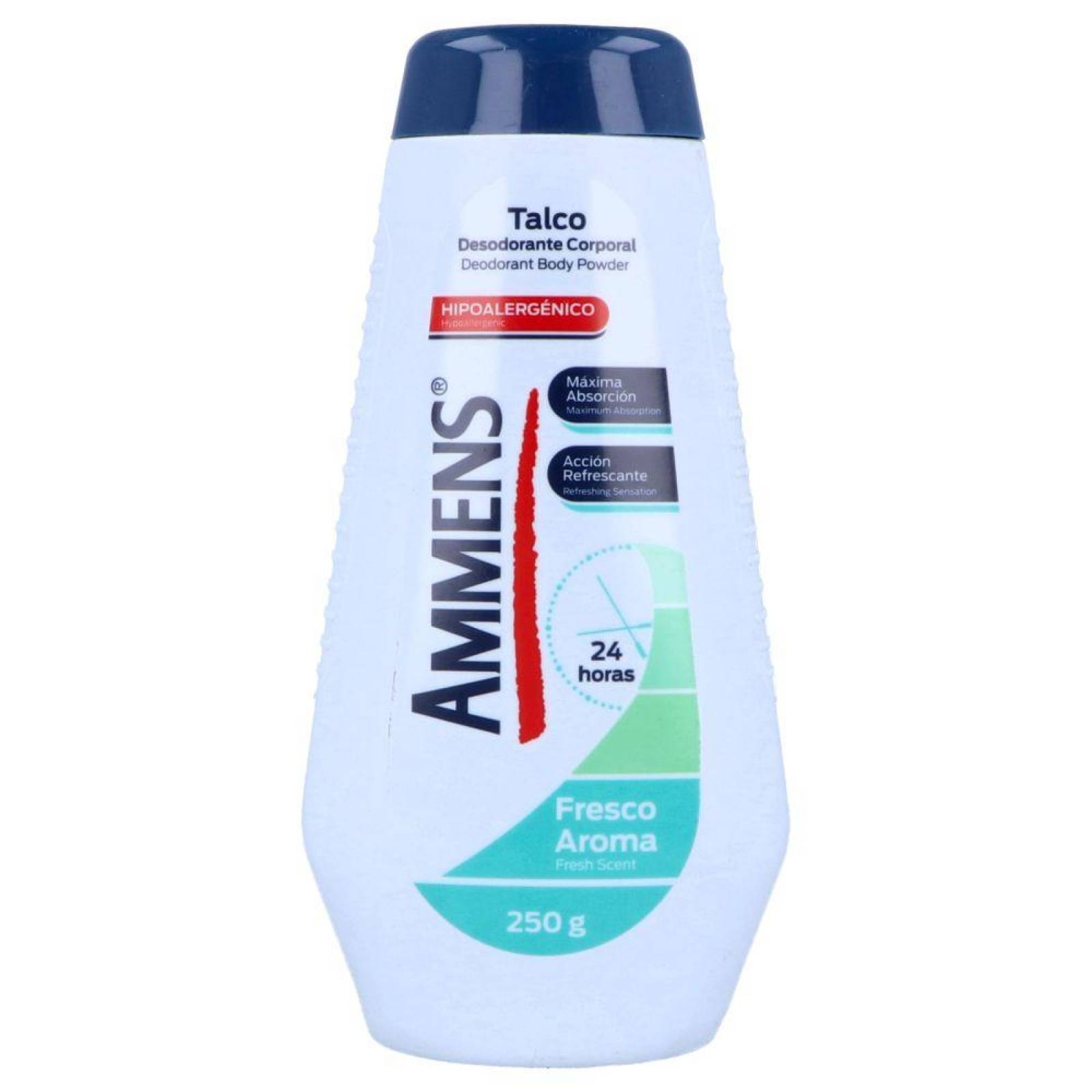 TALCO AMMENS DESODORANTE CORPORAL FRESCO AROMA FRASCO CON 250 G 