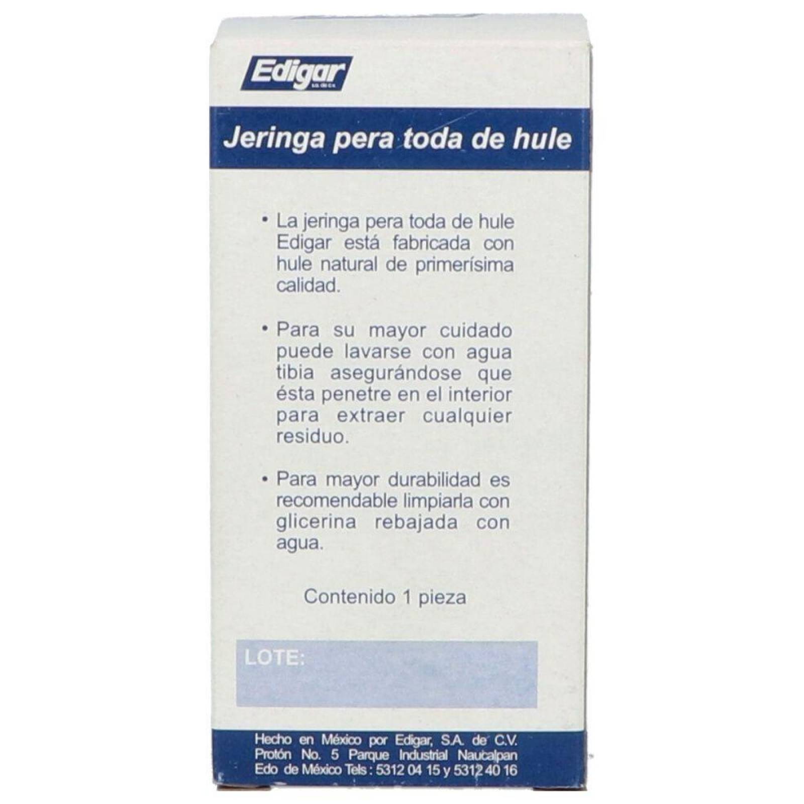 Jeringa Pera Toda Hule No. 2 Caja Con Bolsa Con 1 Pieza 