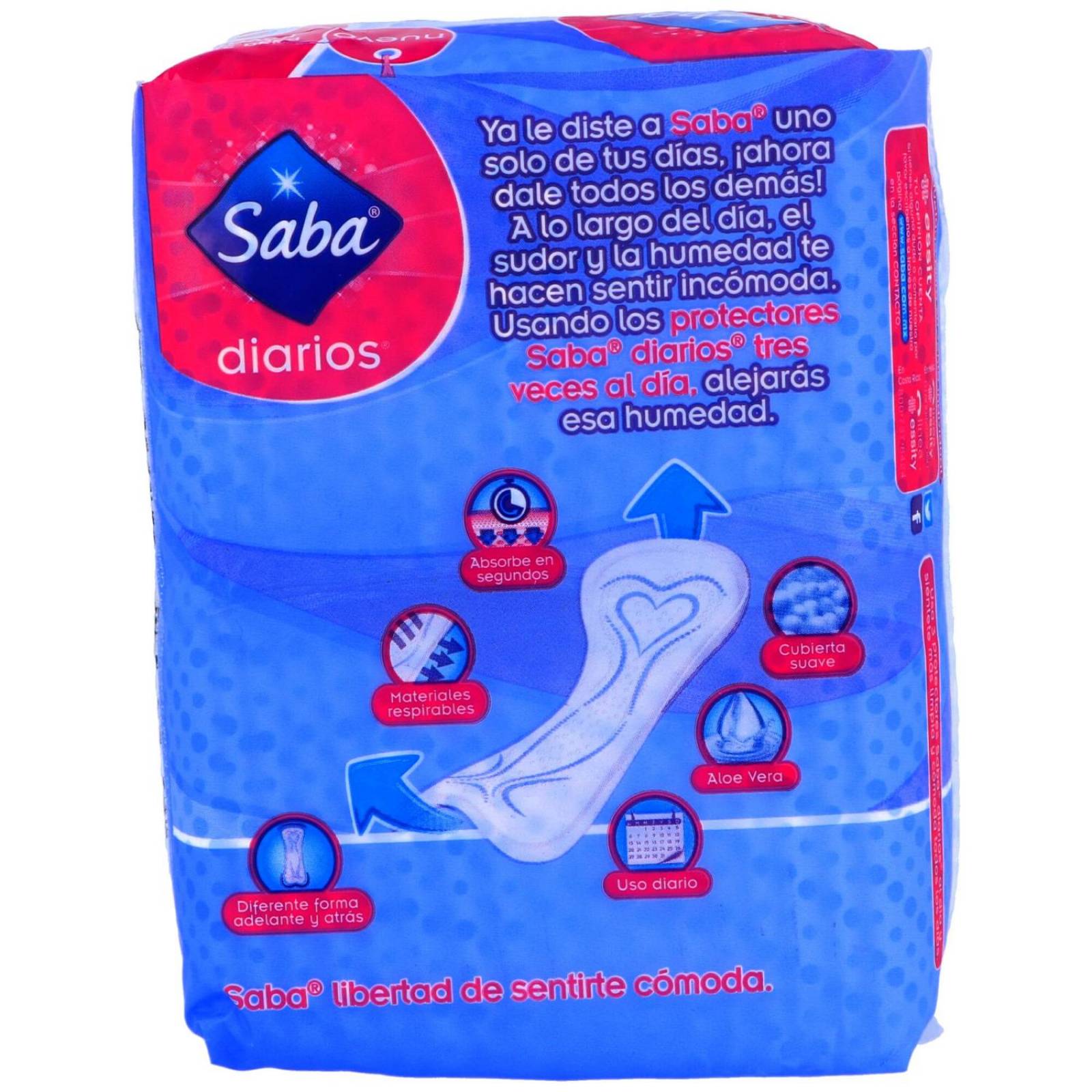 Protectores Diarios Saba Largo Paquete Con 28 Piezas 