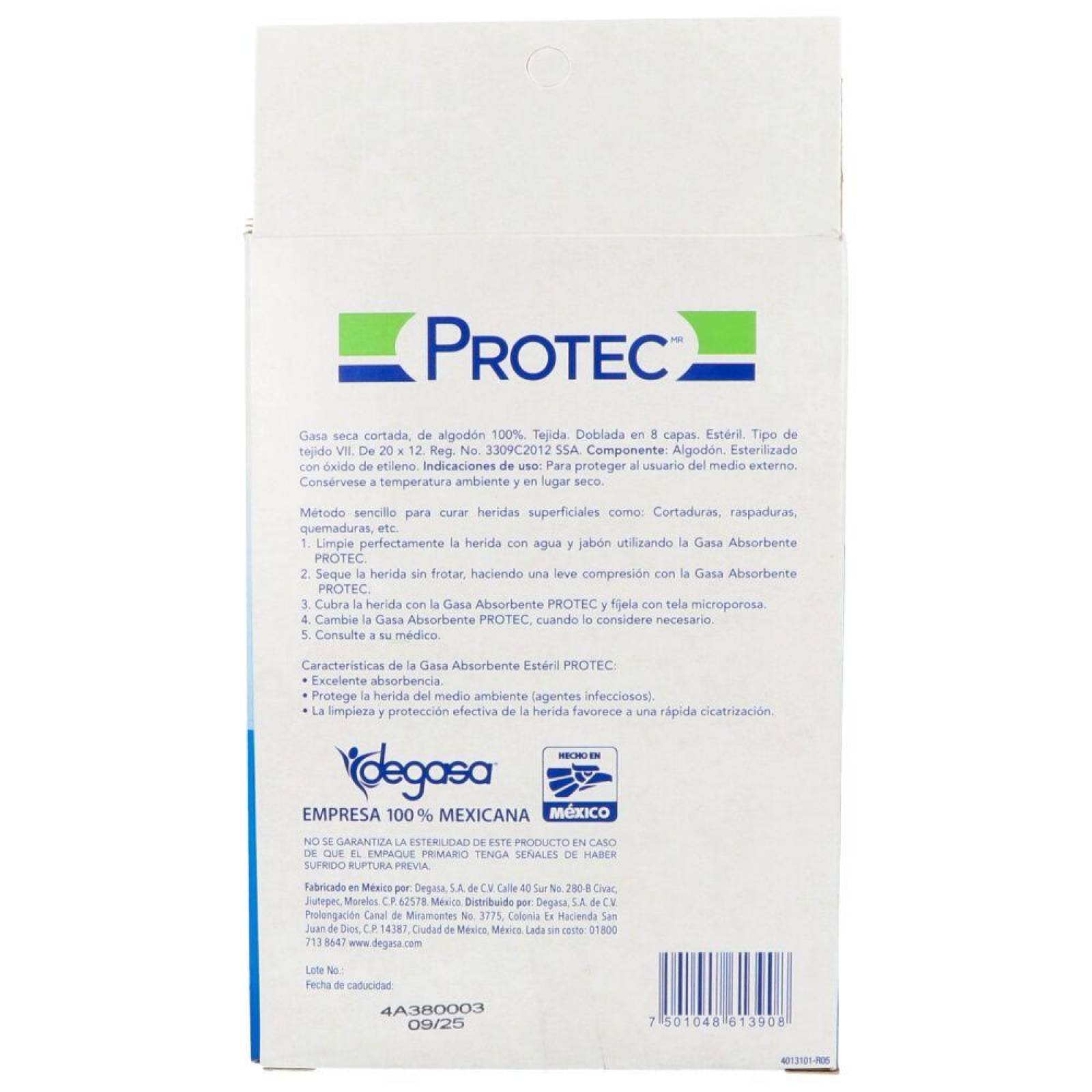 Protec Gasa Caja Con 100 Piezas 