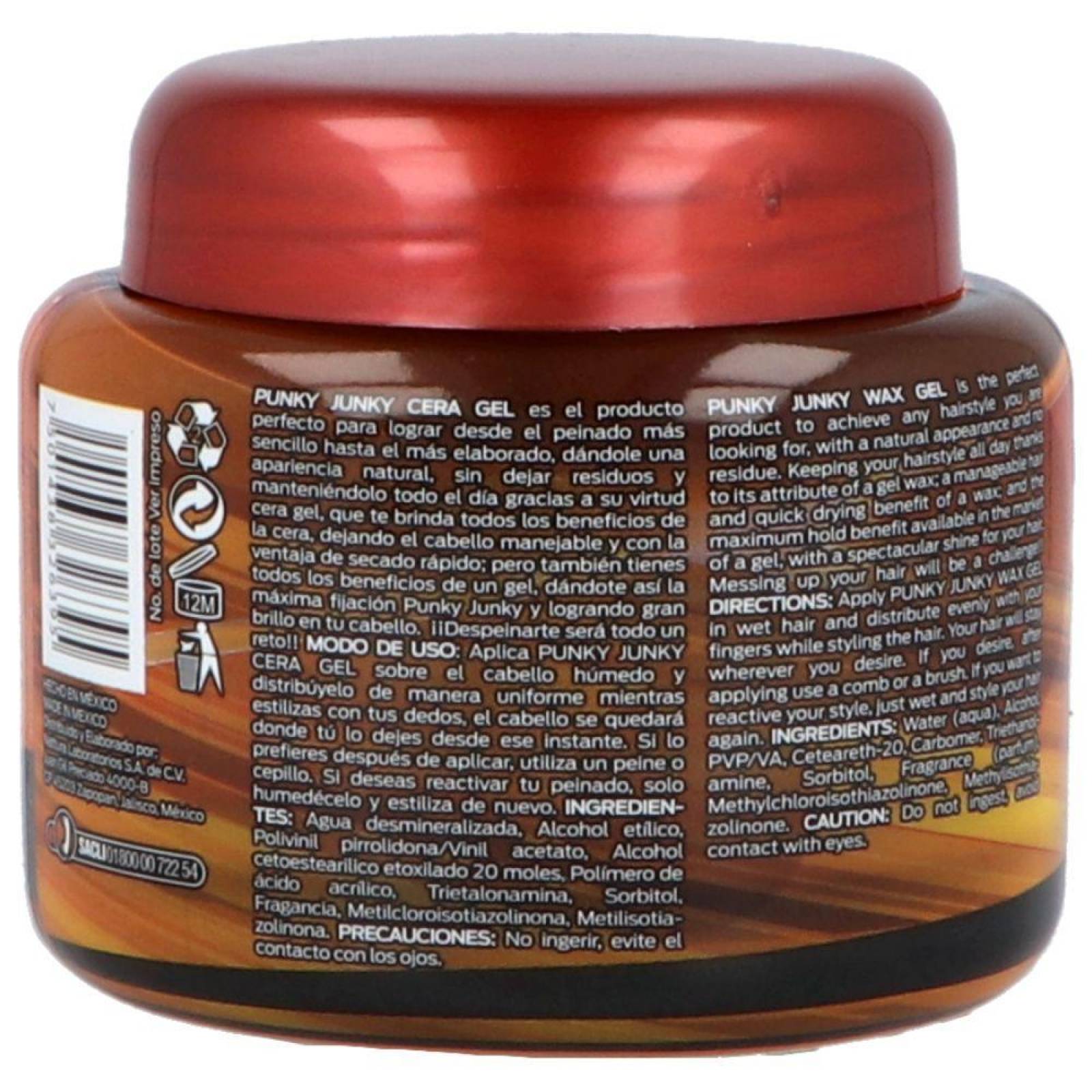 Punky Junky Ceragel Aspecto Natural Gel Para Cabello Tarro Con 270 g 