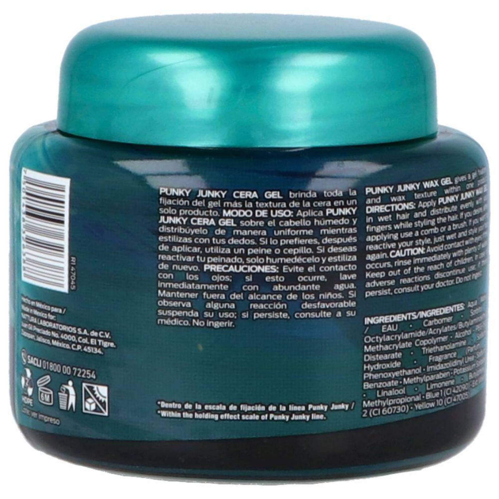 Punky Junky Ceragel Gel Para Cabello Tarro Con 270 g 