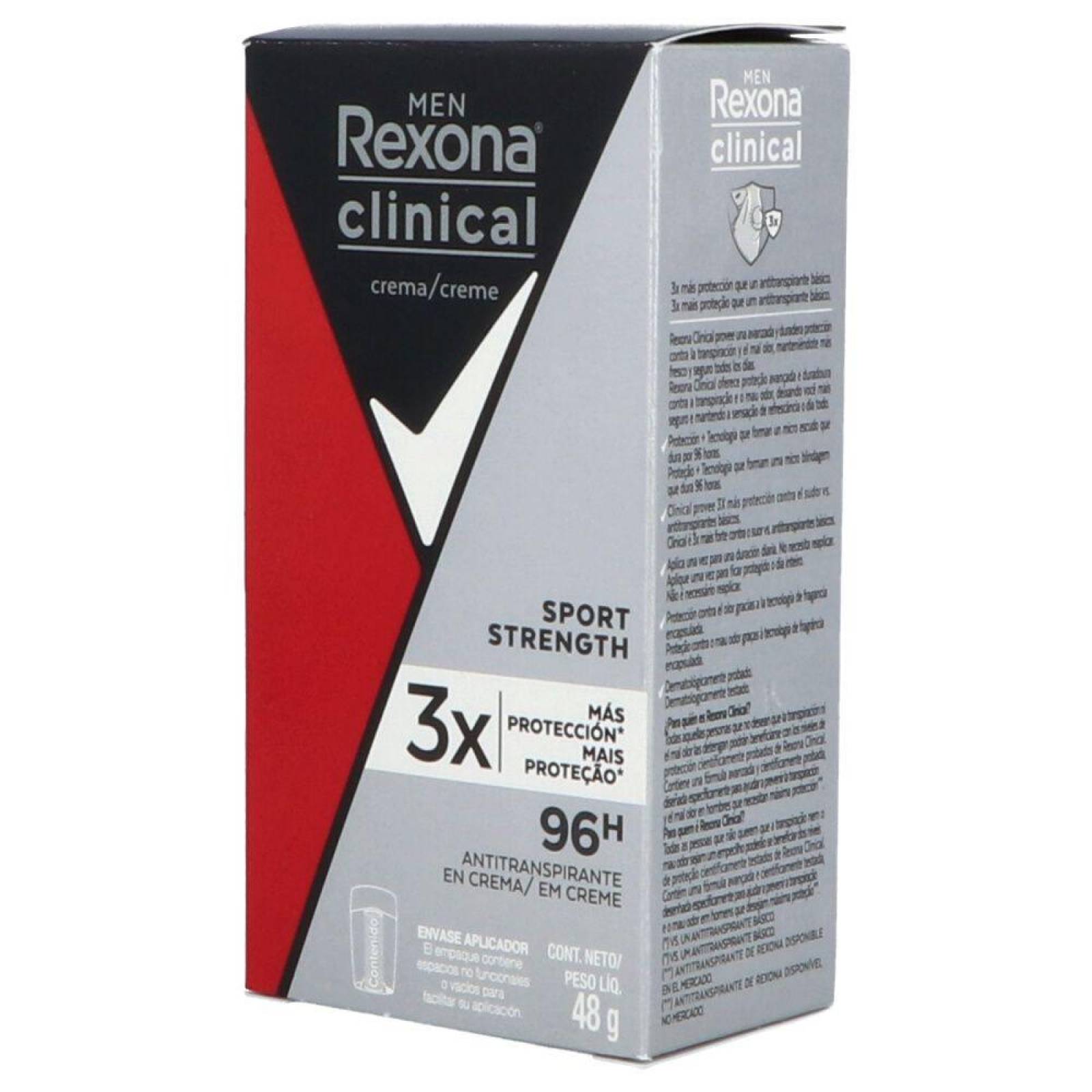 Desodorante Rexona Clinical Men Sport Strenght Frasco Con 48 G 