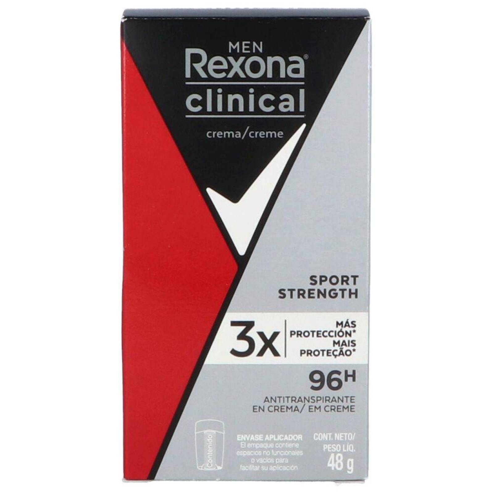 Desodorante Rexona Clinical Men Sport Strenght Frasco Con 48 G 