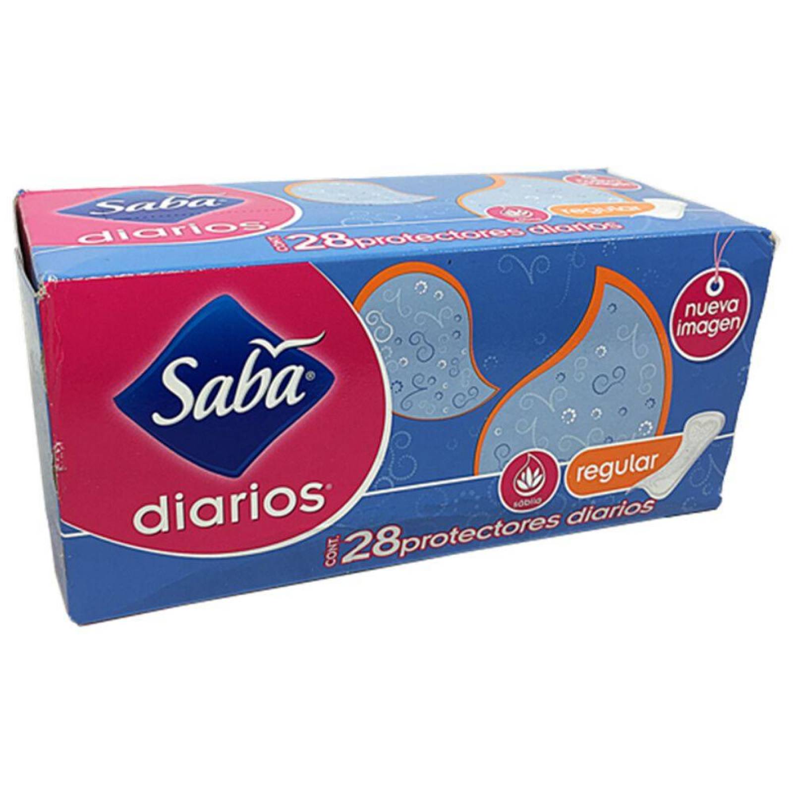 SABA DIARIOS REGULAR CAJA CON 28 PROTECTORES DIARIOS 