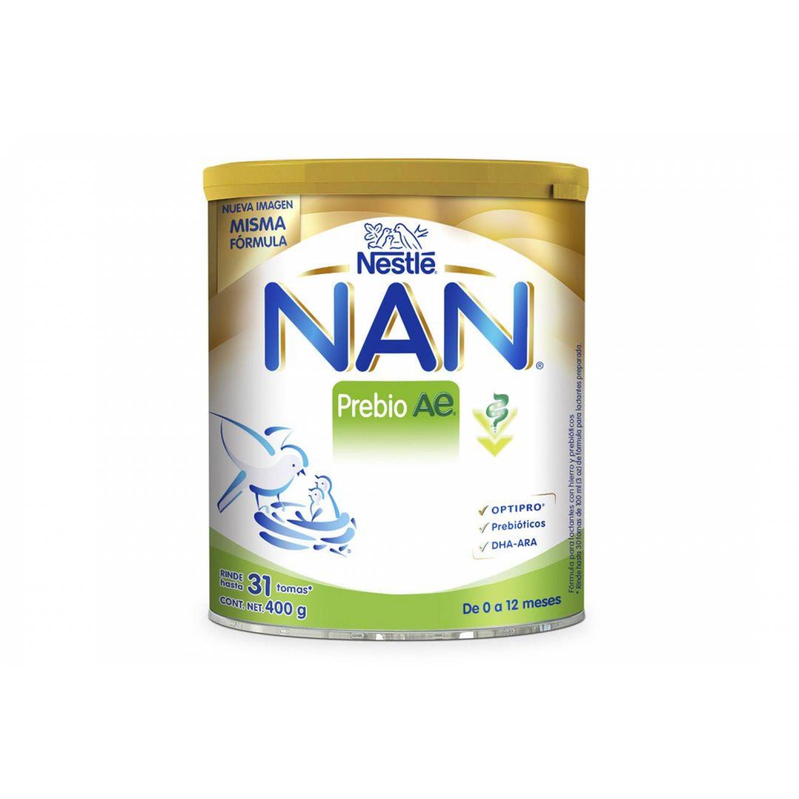 NAN Expert Pro Prebio AE De 0 a 12 meses Lata Con 400 g 