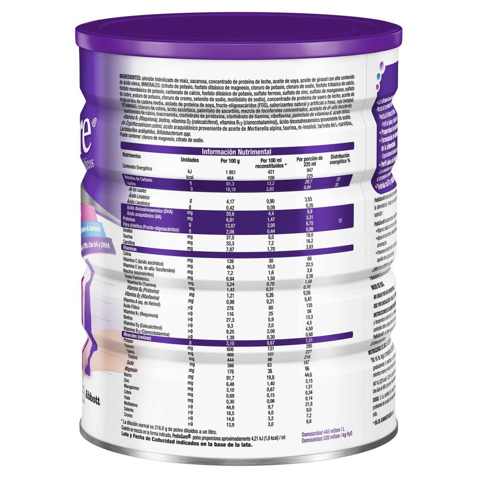 FRM-Pediasure Plus Lata Con 900 g Polvo Sabor A Fresa 