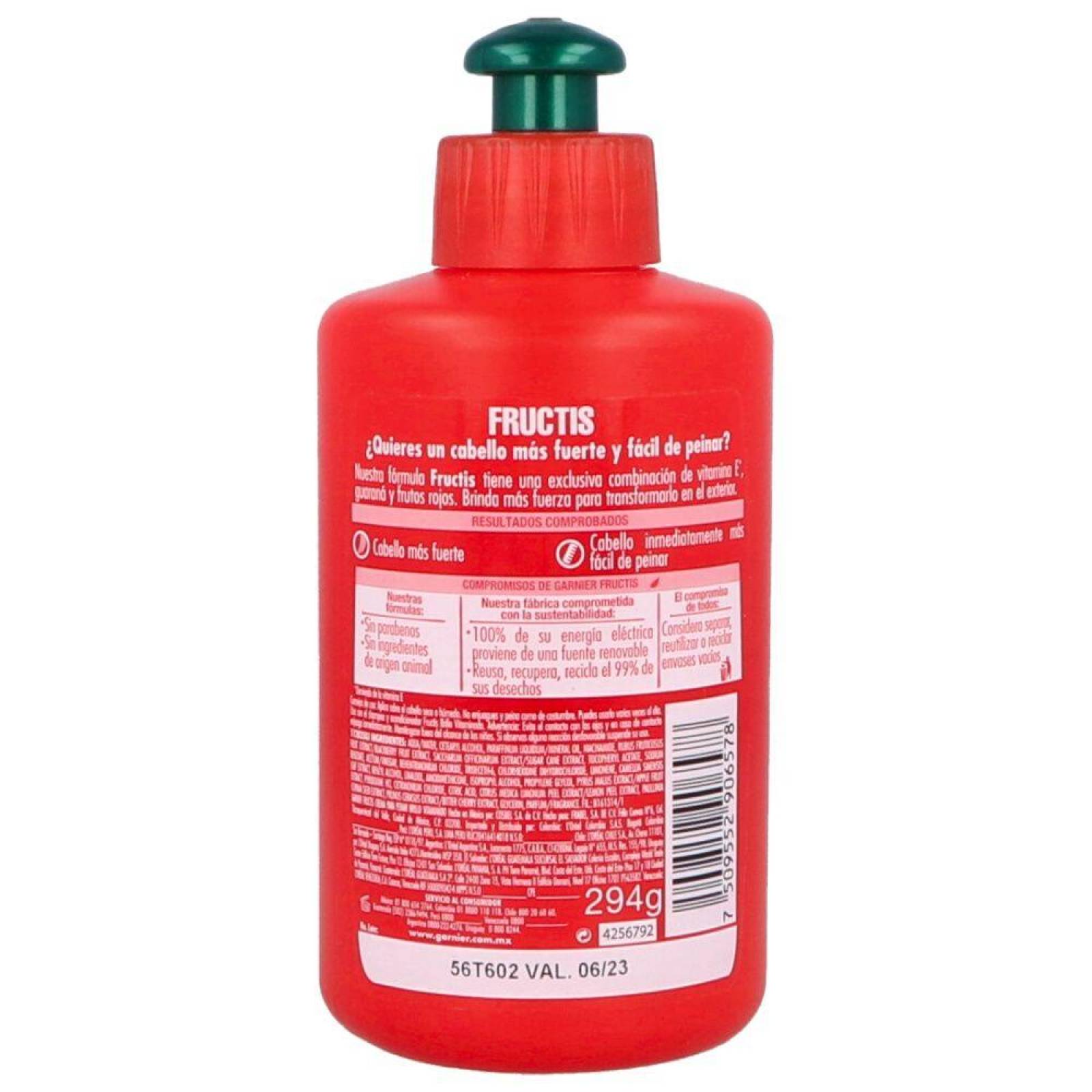 FRUCTIS CREMA PARA PEINAR BRILLO VITAMINADO FRASCO CON 300 ML 