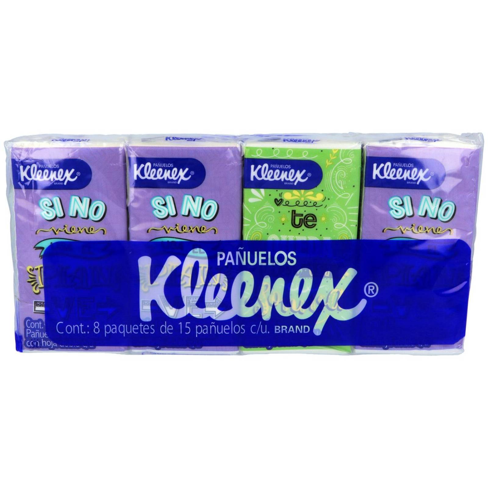 Pañuelos Desechables Kleenex Empaque Con 8 Paquetes Con 15 Pañuelos 