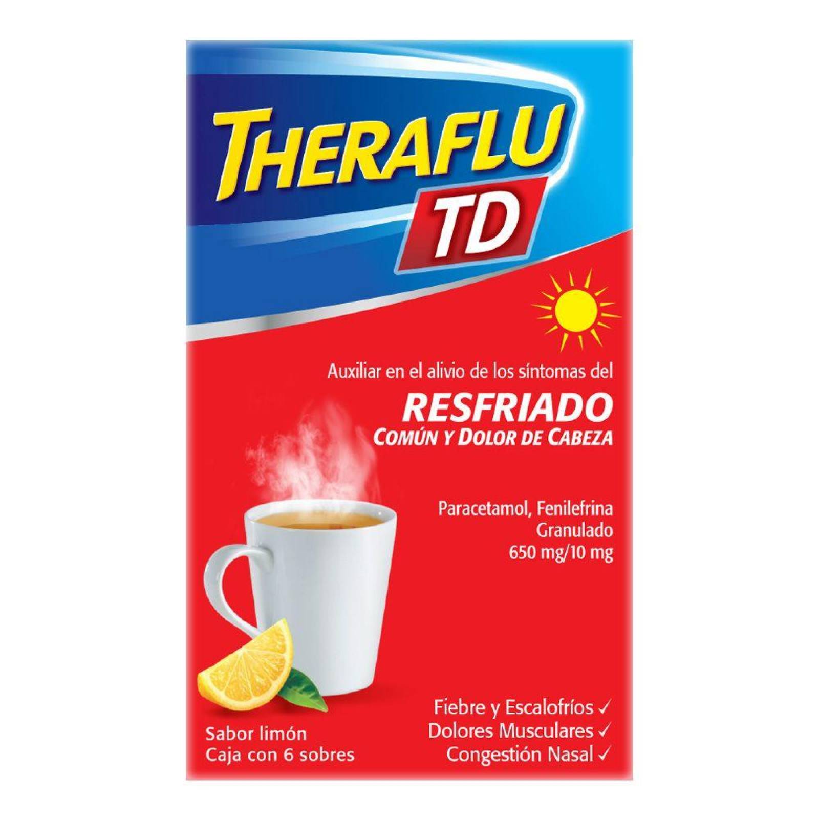 Theraflu Exthegran TD 10mg Caja Con 6 Sobres 