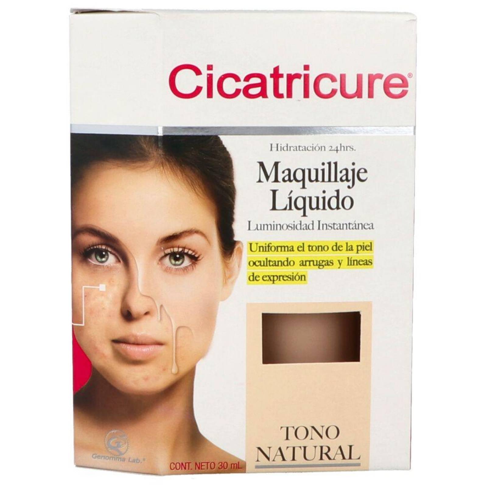 CICATRICURE MAQUILLAJE LÍQUIDO TONO NATURAL CAJA CON 1 PIEZA 