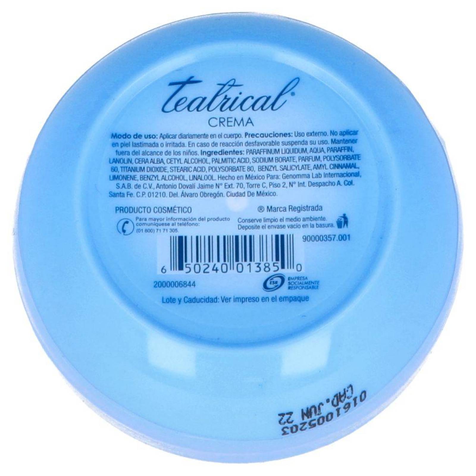 Teatrical Crema Con Lanolina Tarro Con 52 g 